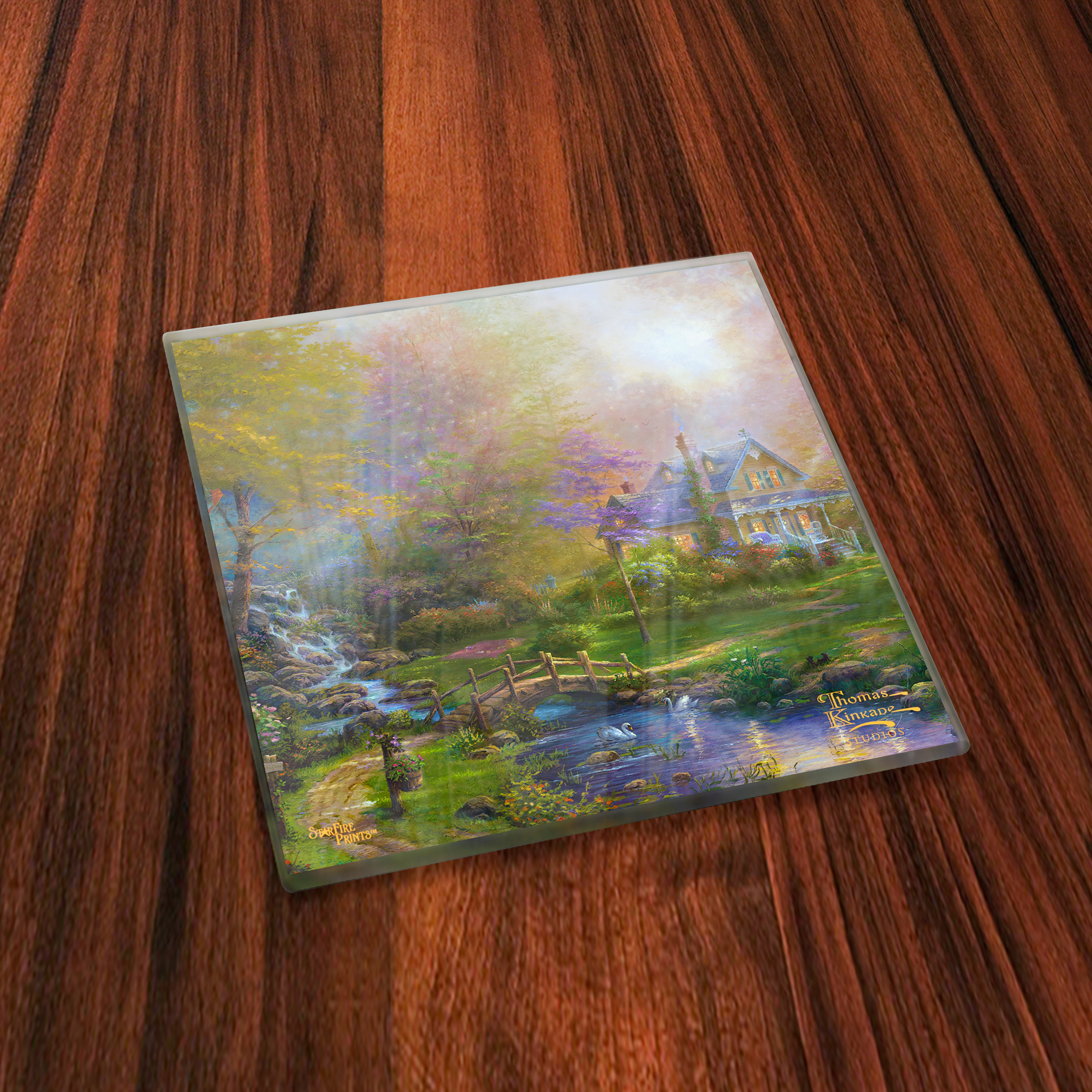 Thomas Kinkade Studios (Seasons Scenes) StarFire Prints™ Glass Coaster Set of Four SPCSTR1219