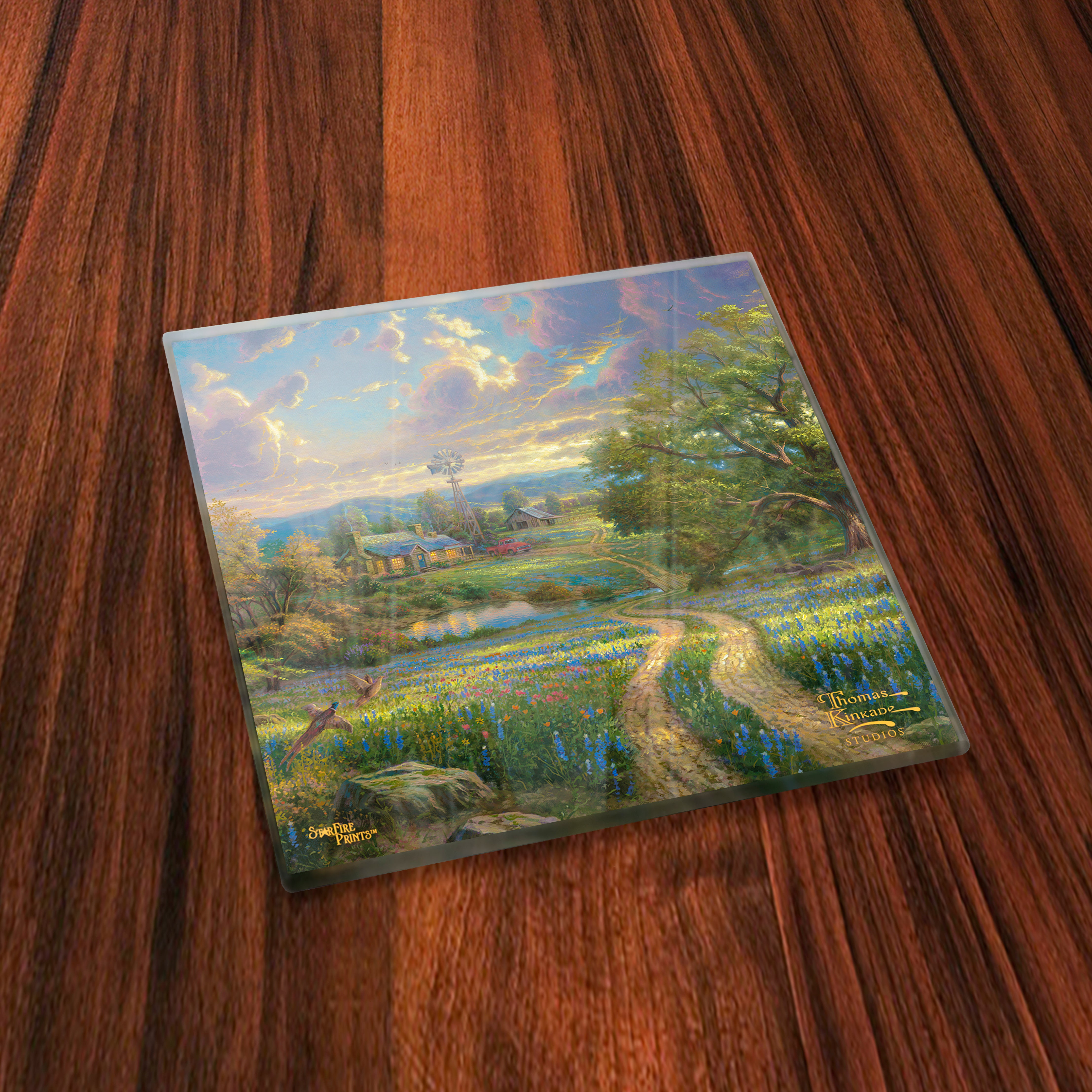 Thomas Kinkade Studios (Seasons Scenes) StarFire Prints™ Glass Coaster Set of Four SPCSTR1219