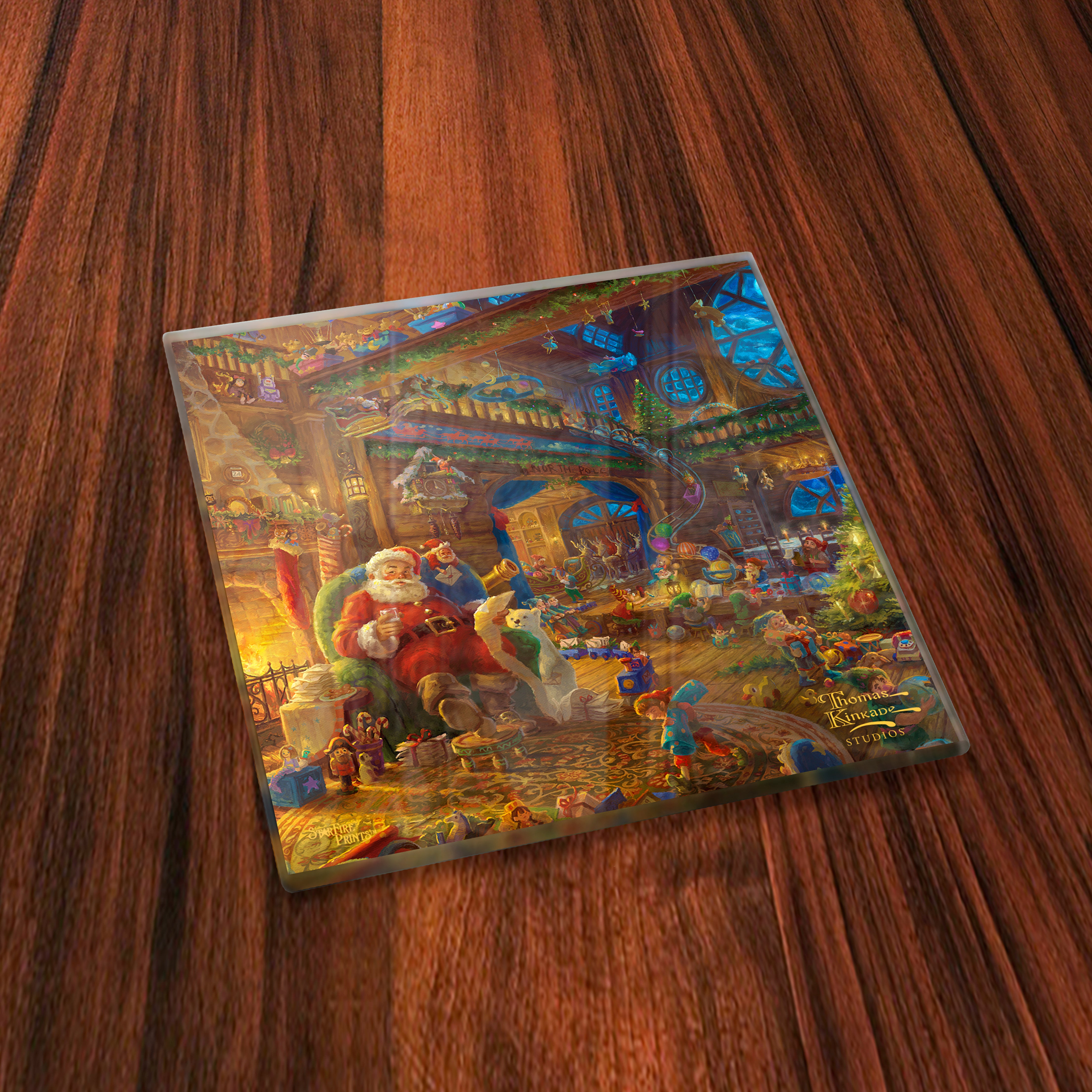 Thomas Kinkade Studios (Christmas Scenes) StarFire Prints™ Glass Coaster Set of Four SPCSTR1221
