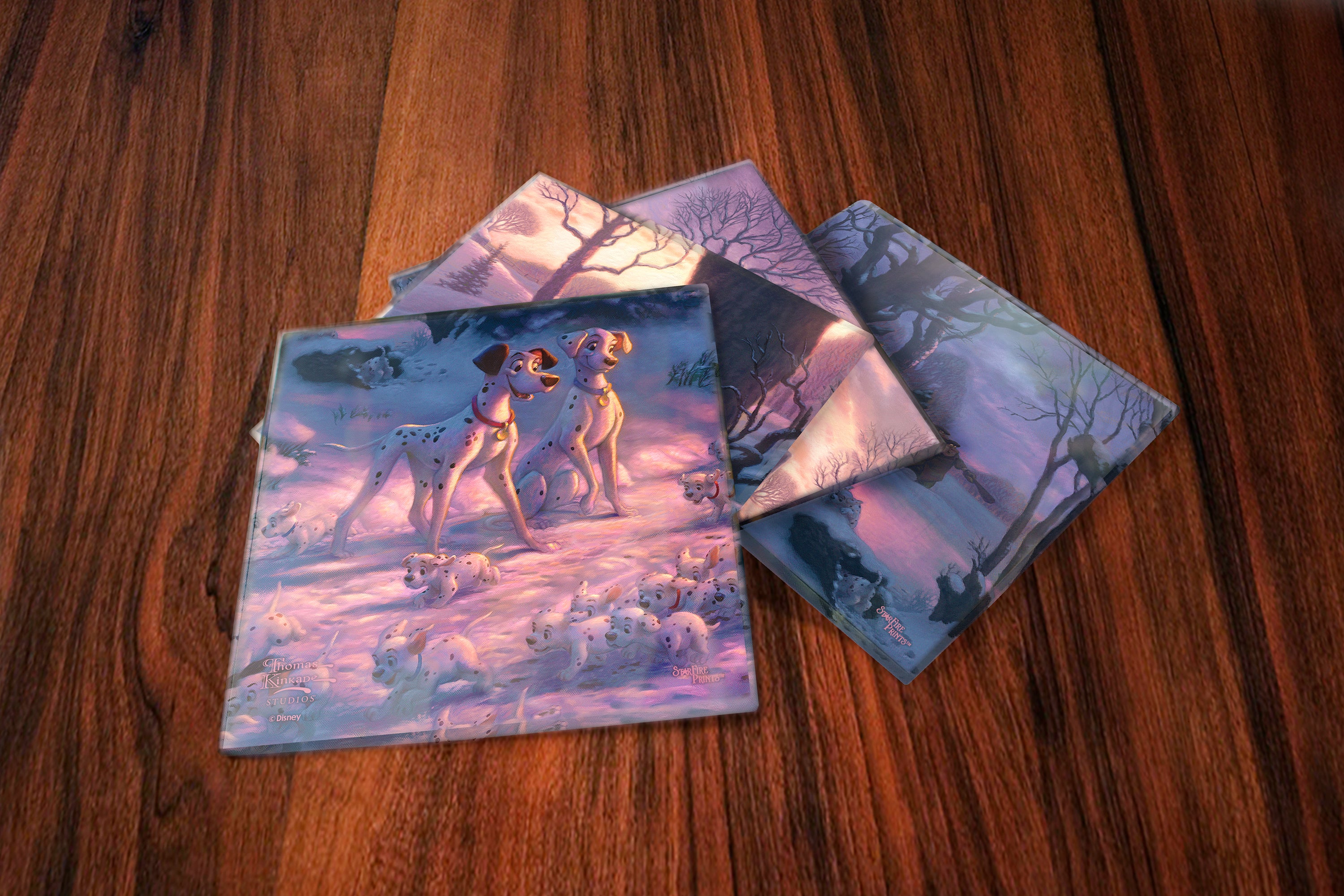 Disney (101 Dalmatians on the Run) StarFire Prints™ Glass Coaster Set of Four SPCSTR1222