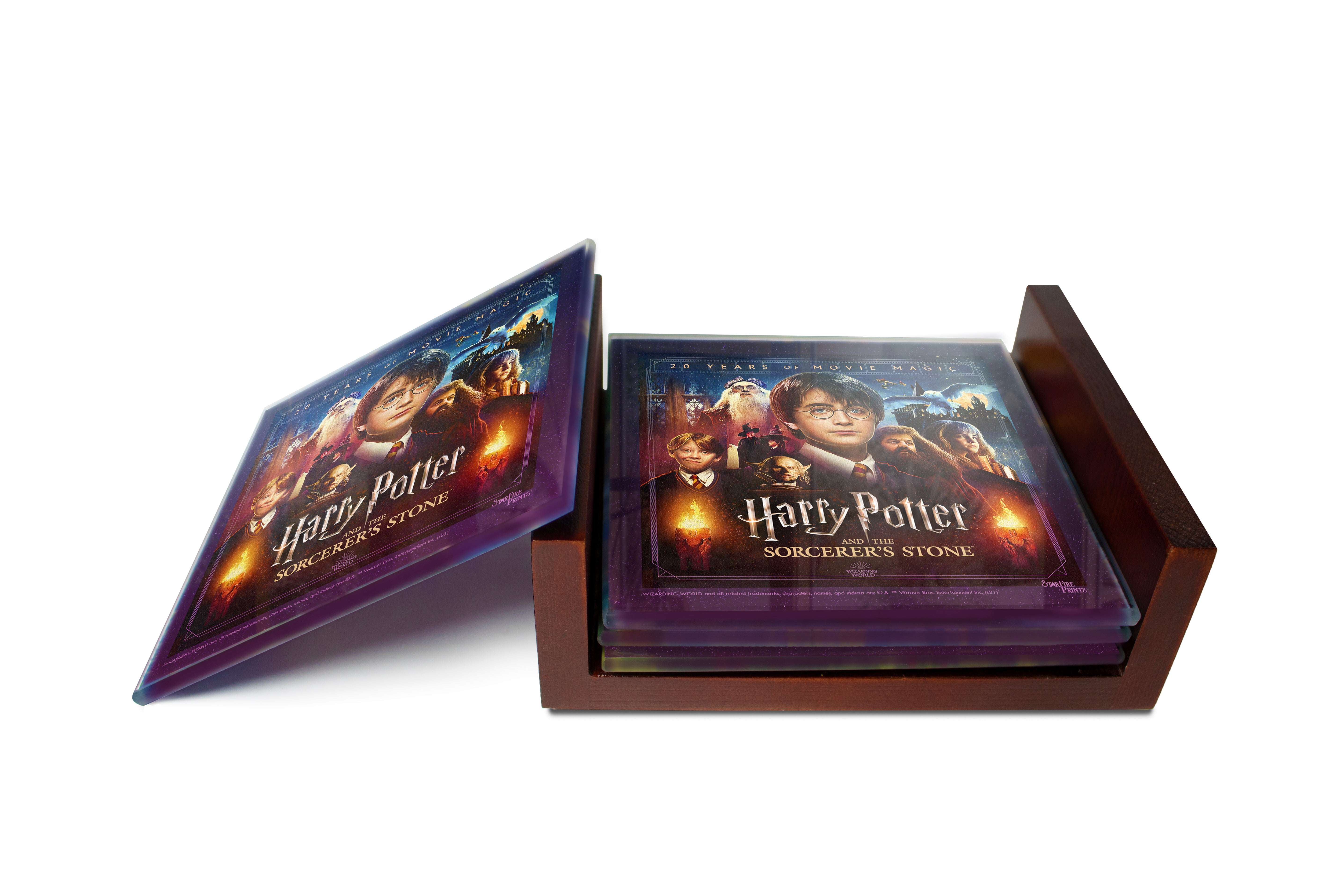 Harry Potter (The Sorcerers Stone - 20th Anniversary) StarFire Prints™ Glass Coaster Set of Four SPCSTR1226