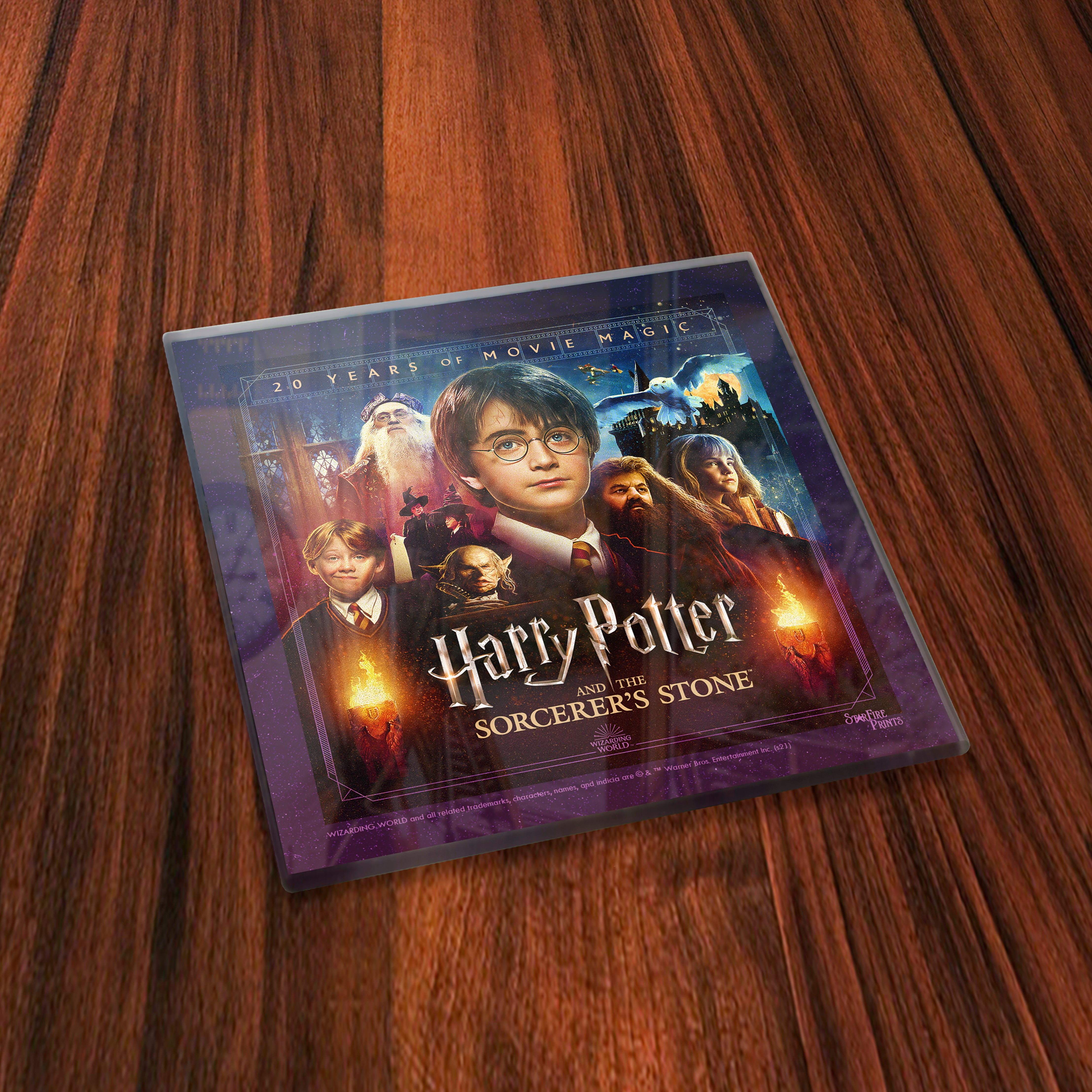 Harry Potter (The Sorcerers Stone - 20th Anniversary) StarFire Prints™ Glass Coaster Set of Four SPCSTR1226