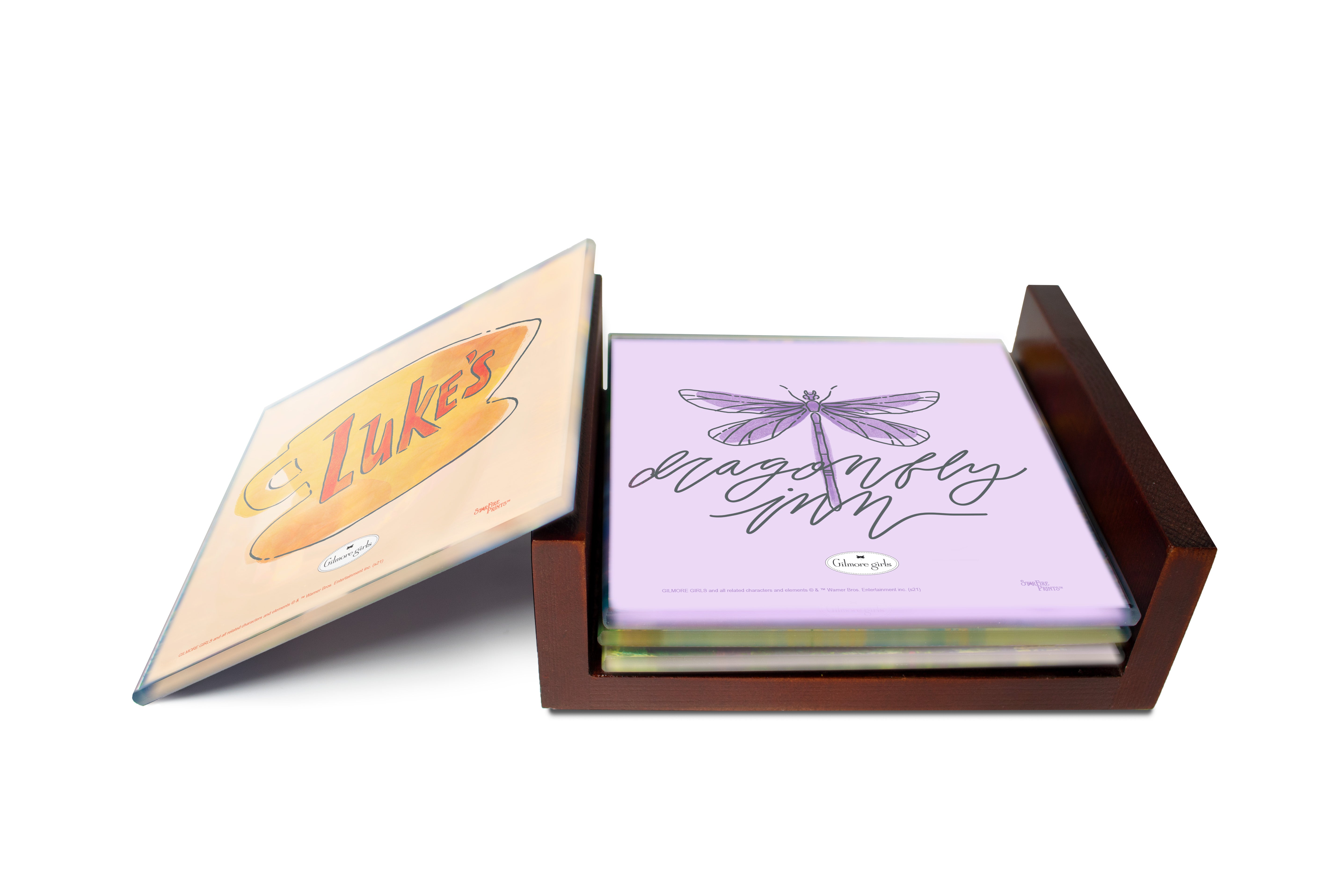 Gilmore Girls (Watercolor Icons) StarFire Prints™ Glass Coaster Set of Four SPCSTR1235