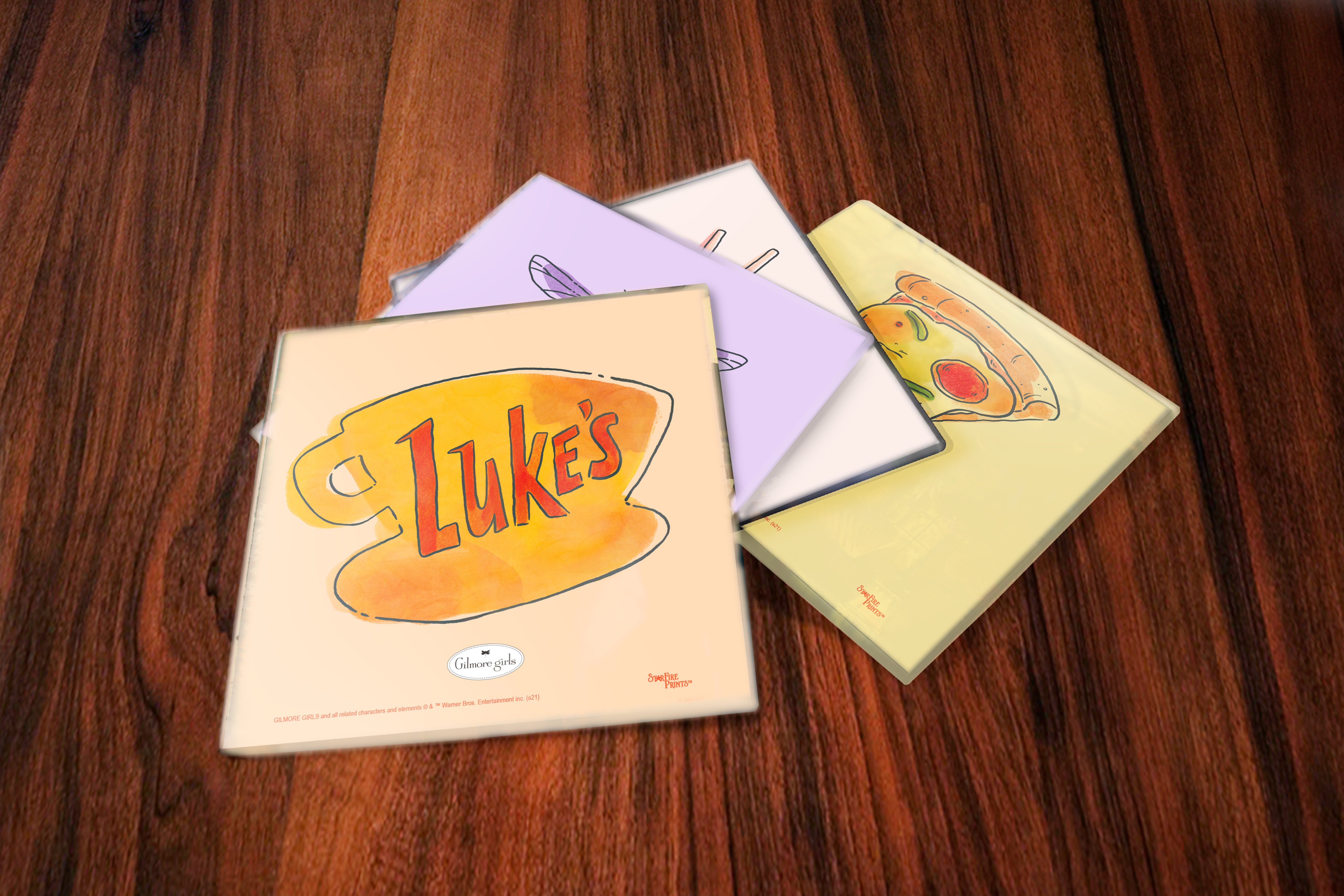Gilmore Girls (Watercolor Icons) StarFire Prints™ Glass Coaster Set of Four SPCSTR1235