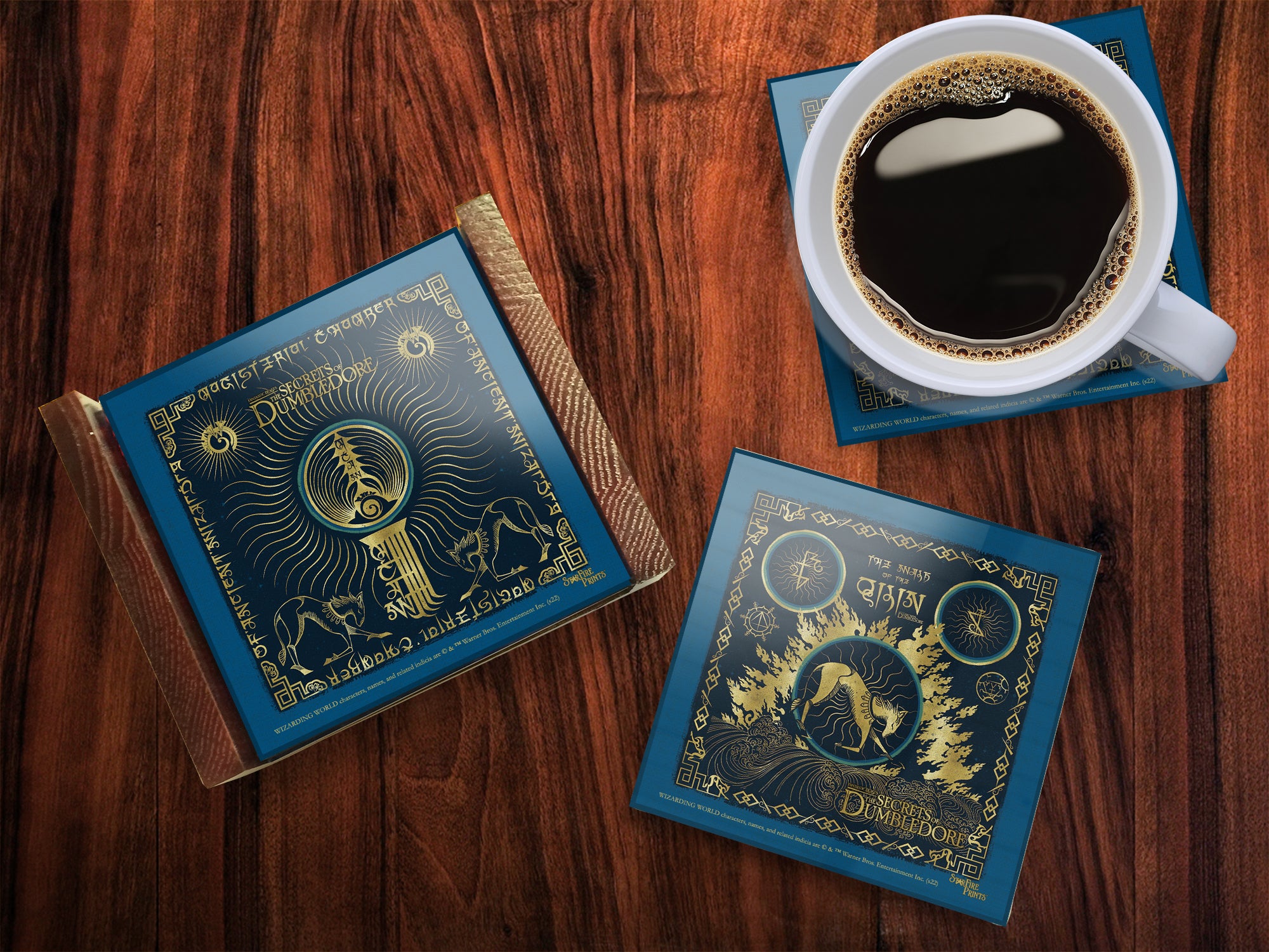 Fantastic Beast: The Secrets of Dumbledore (Walk of the Qilin) StarFire Prints™ Glass Coaster Set of Four SPCSTR1254