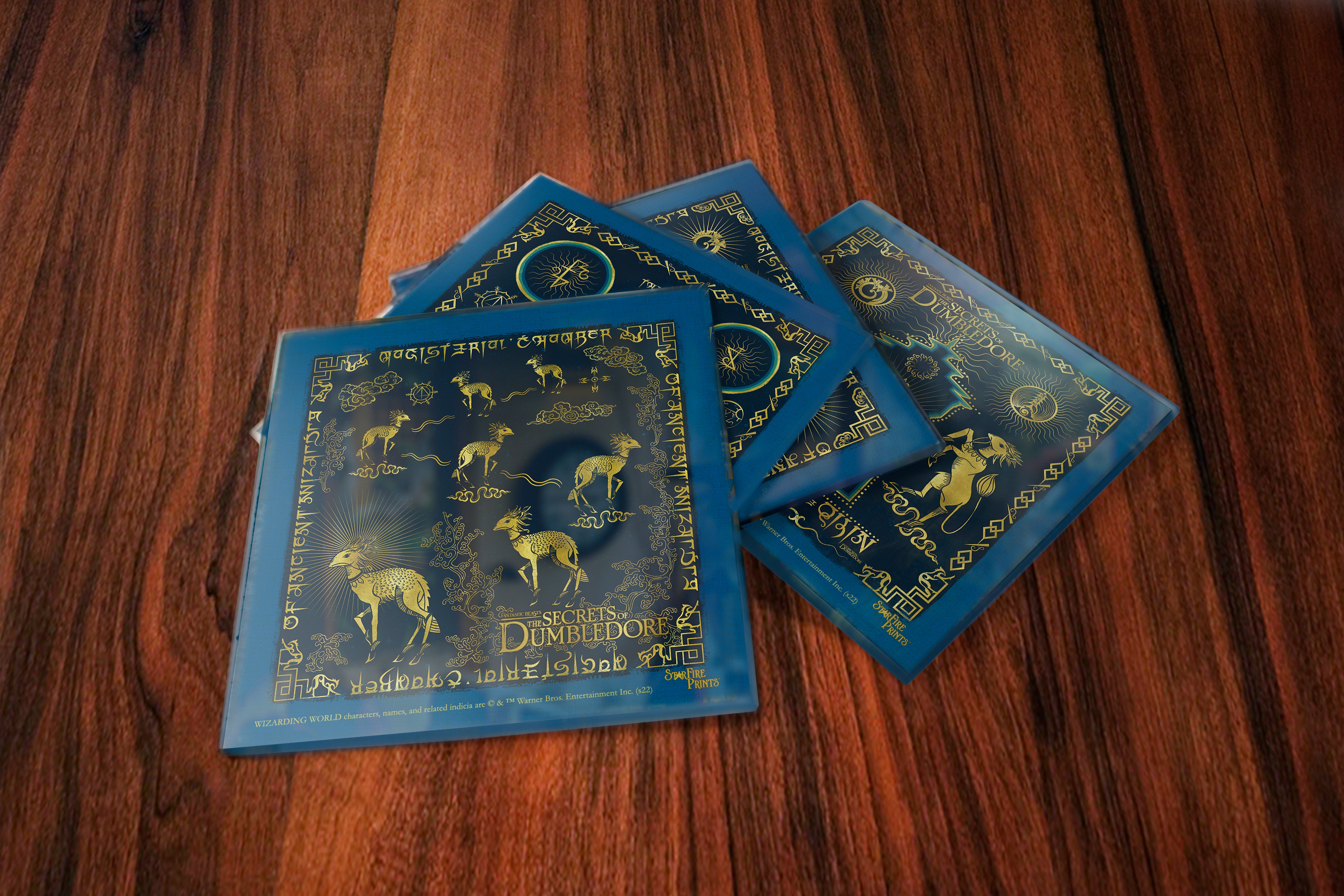 Fantastic Beast: The Secrets of Dumbledore (Walk of the Qilin) StarFire Prints™ Glass Coaster Set of Four SPCSTR1254