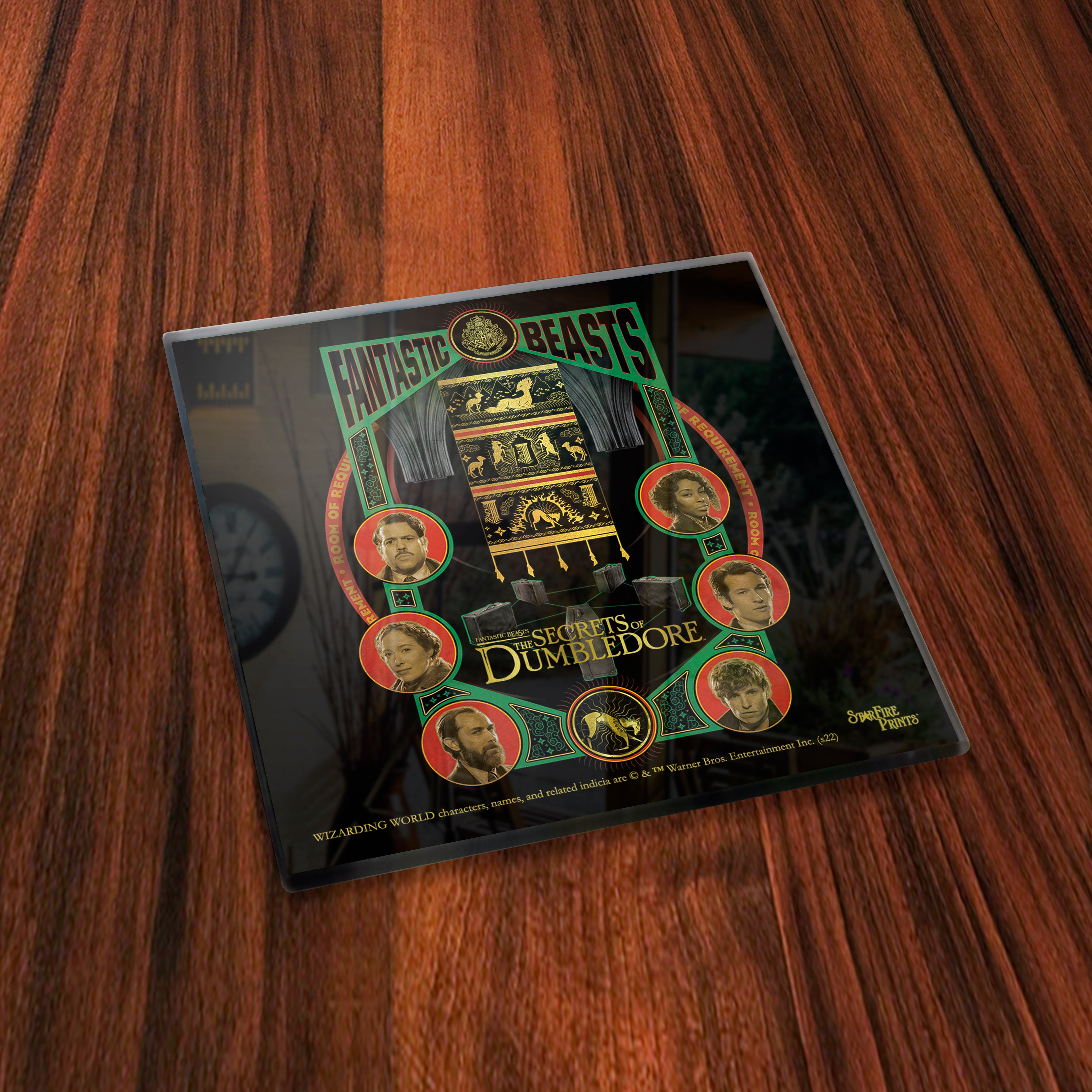 Fantastic Beasts: The Secrets of Dumbledore (The Secrets of Dumbledore) StarFire Prints™ Glass Coaster Set of Four SPCSTR1255