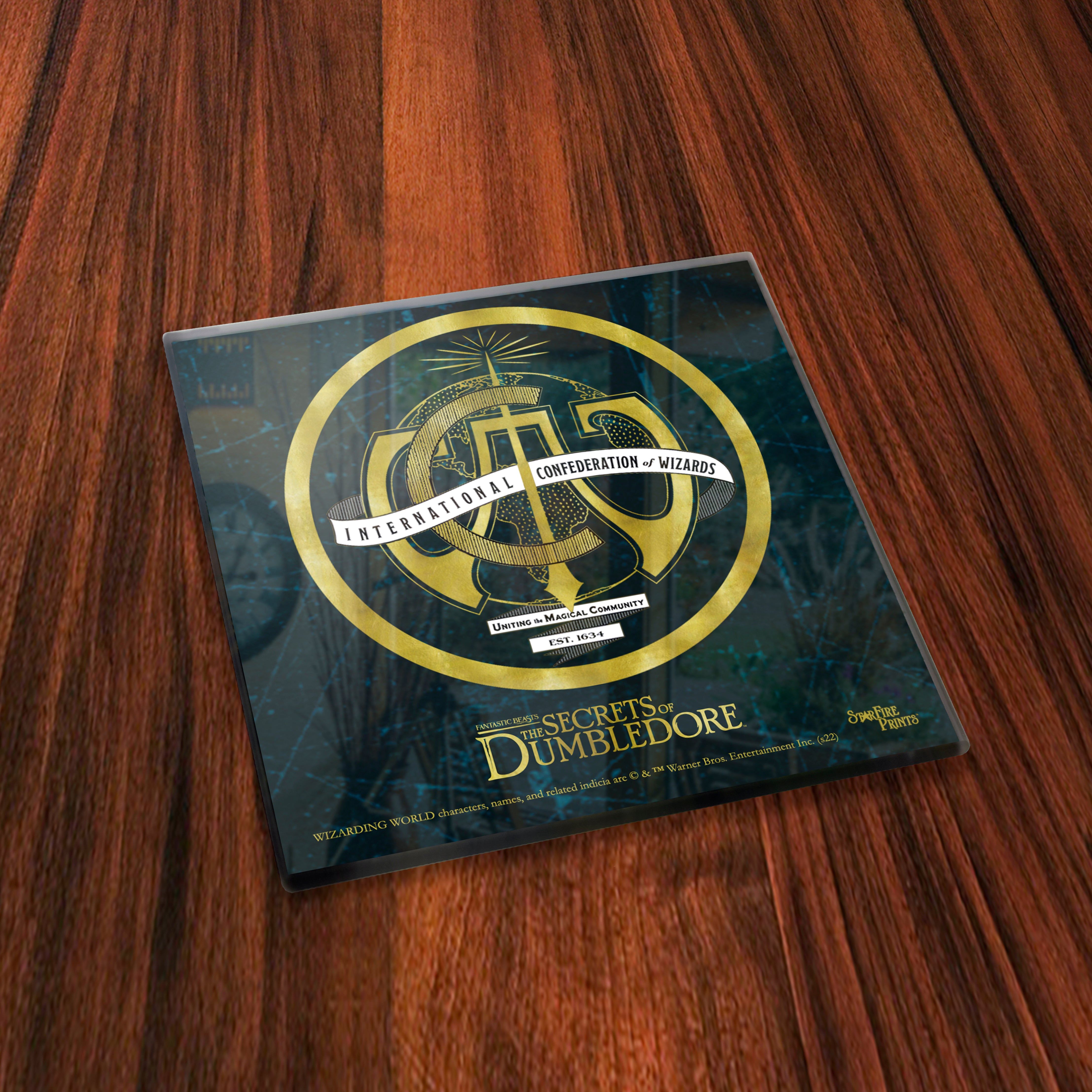 Fantastic Beasts: The Secrets of Dumbledore (The Secrets of Dumbledore) StarFire Prints™ Glass Coaster Set of Four SPCSTR1255
