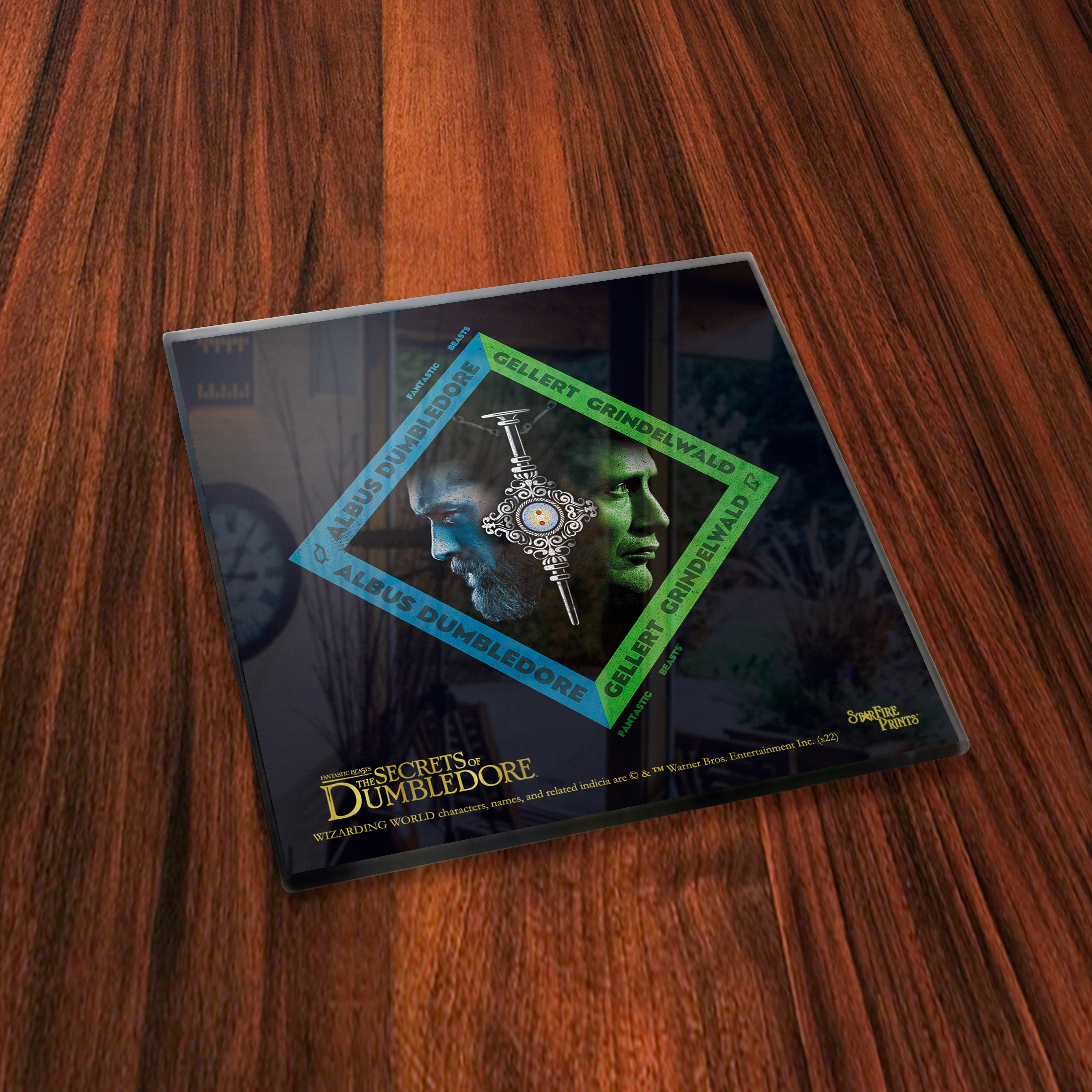 Fantastic Beasts: The Secrets of Dumbledore (The Secrets of Dumbledore) StarFire Prints™ Glass Coaster Set of Four SPCSTR1255