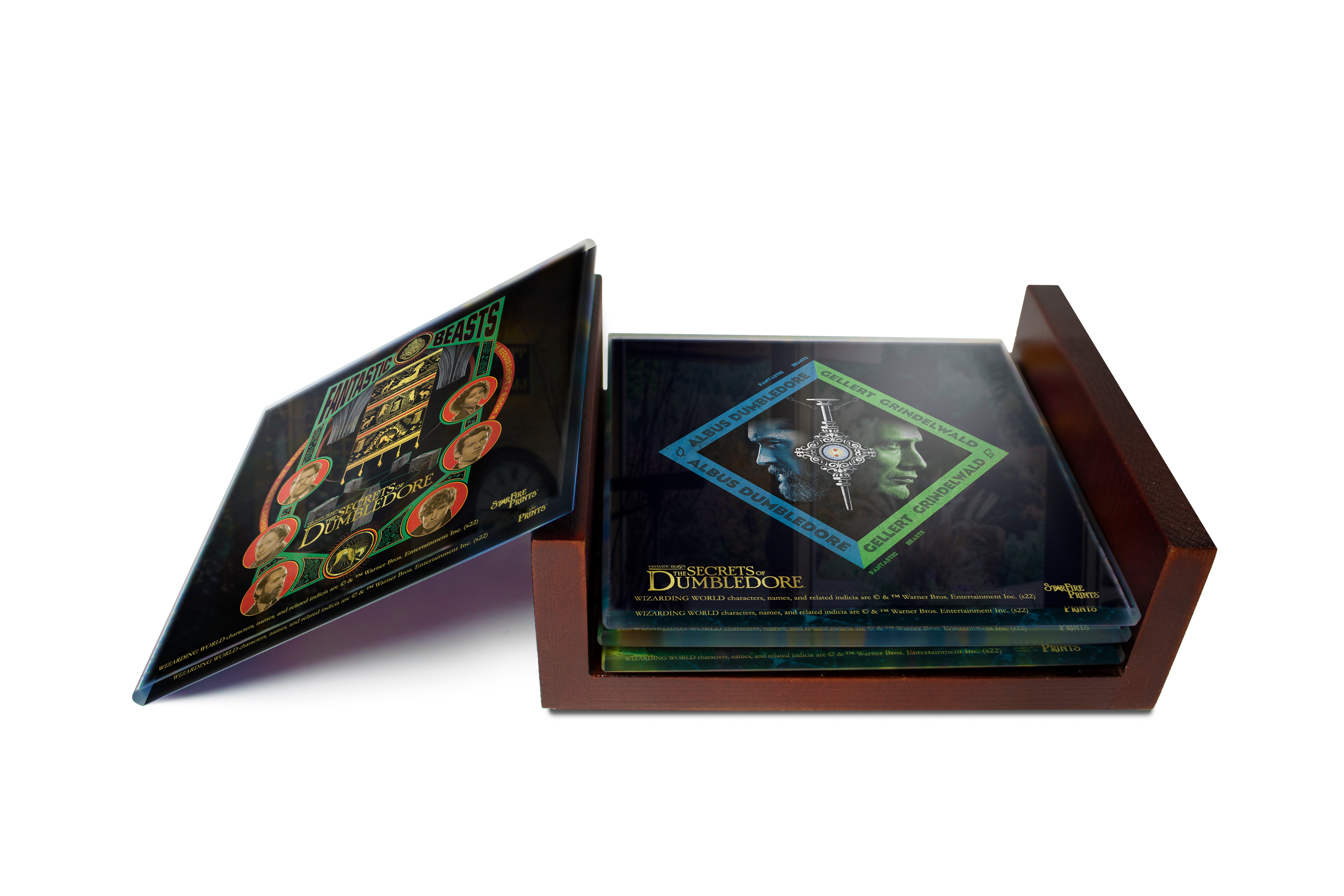 Fantastic Beasts: The Secrets of Dumbledore (The Secrets of Dumbledore) StarFire Prints™ Glass Coaster Set of Four SPCSTR1255