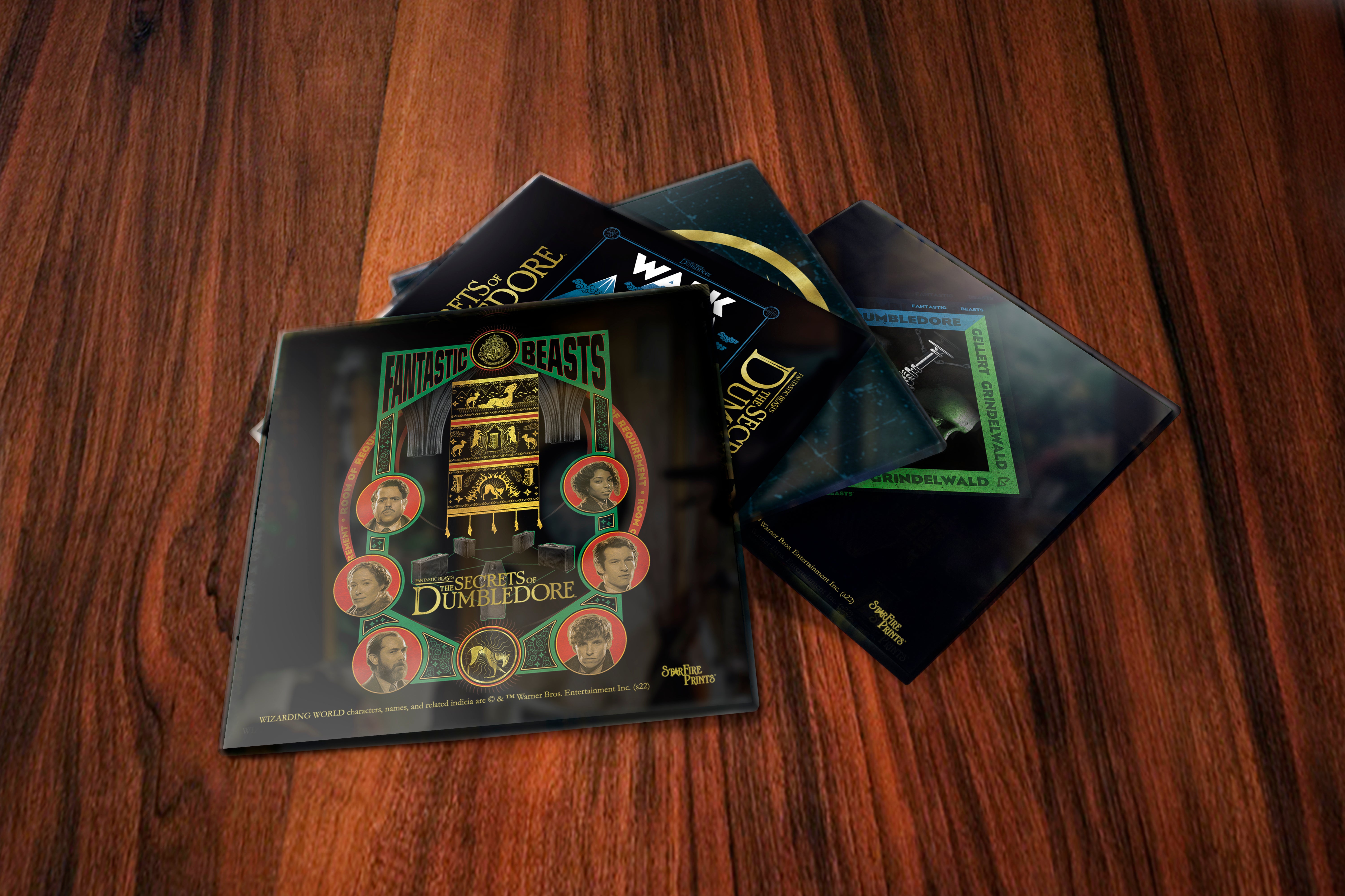 Fantastic Beasts: The Secrets of Dumbledore (The Secrets of Dumbledore) StarFire Prints™ Glass Coaster Set of Four SPCSTR1255