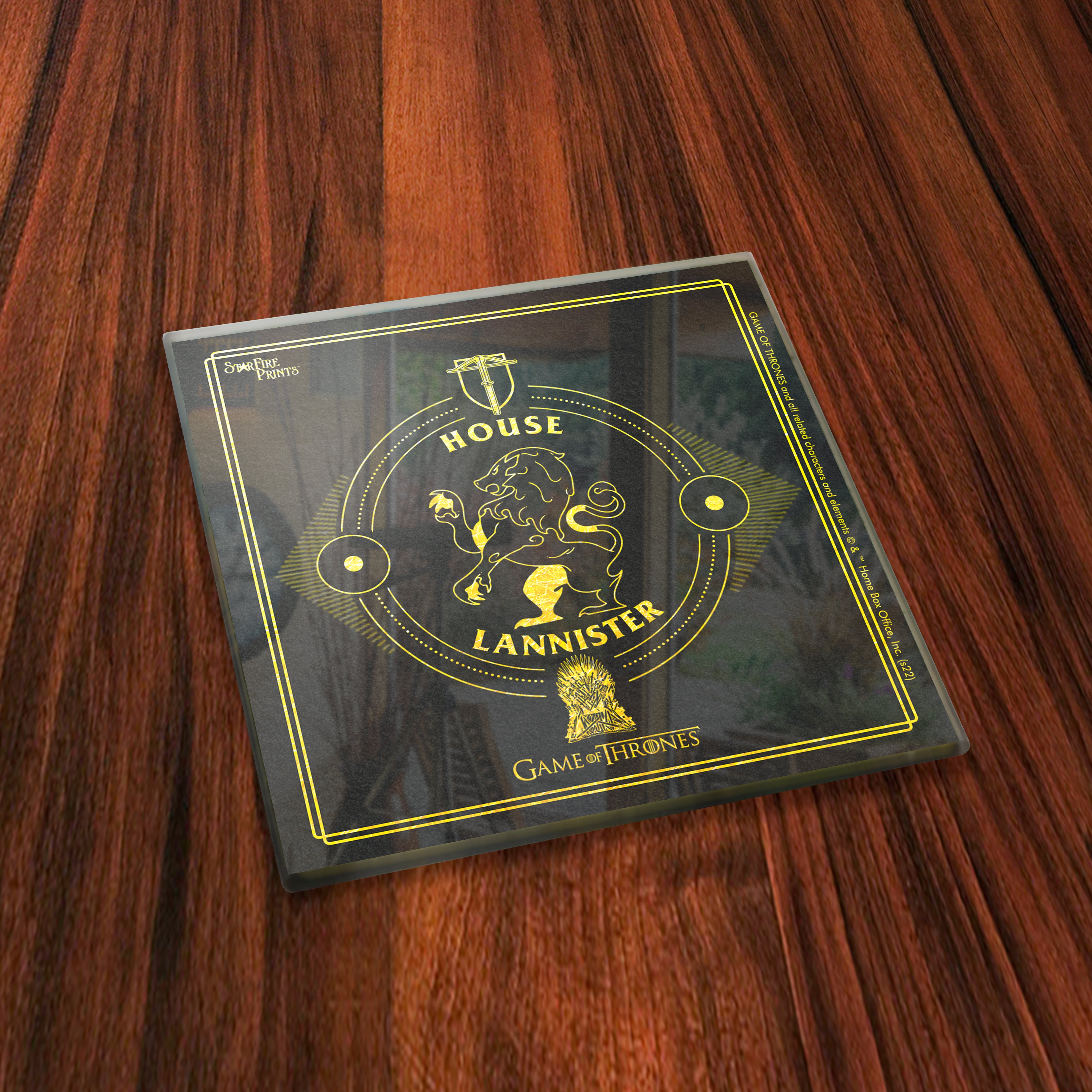 Game of Thrones (Gold Houses) StarFire Prints™ Glass Coaster Set of Four SPCSTR1260