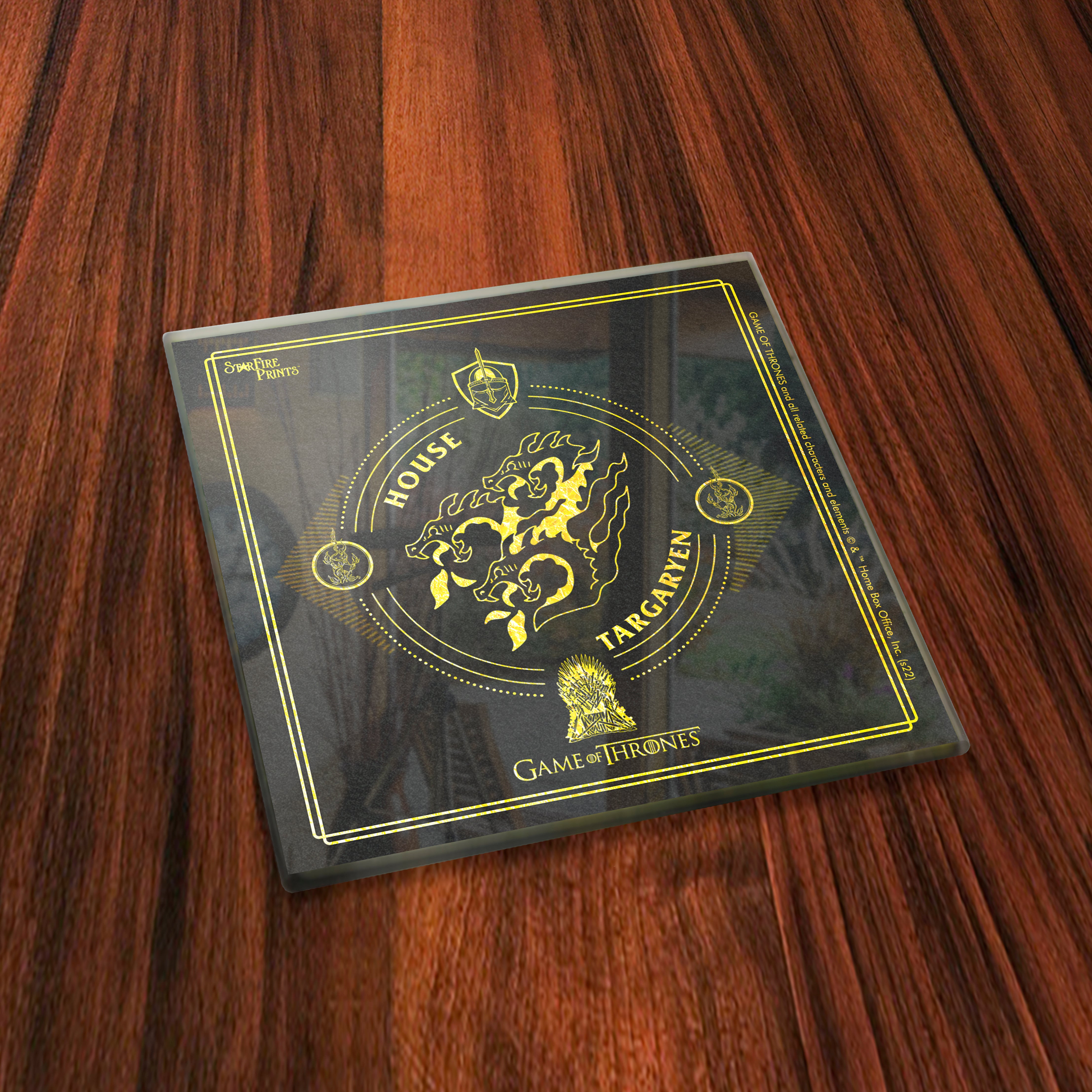 Game of Thrones (Gold Houses) StarFire Prints™ Glass Coaster Set of Four SPCSTR1260