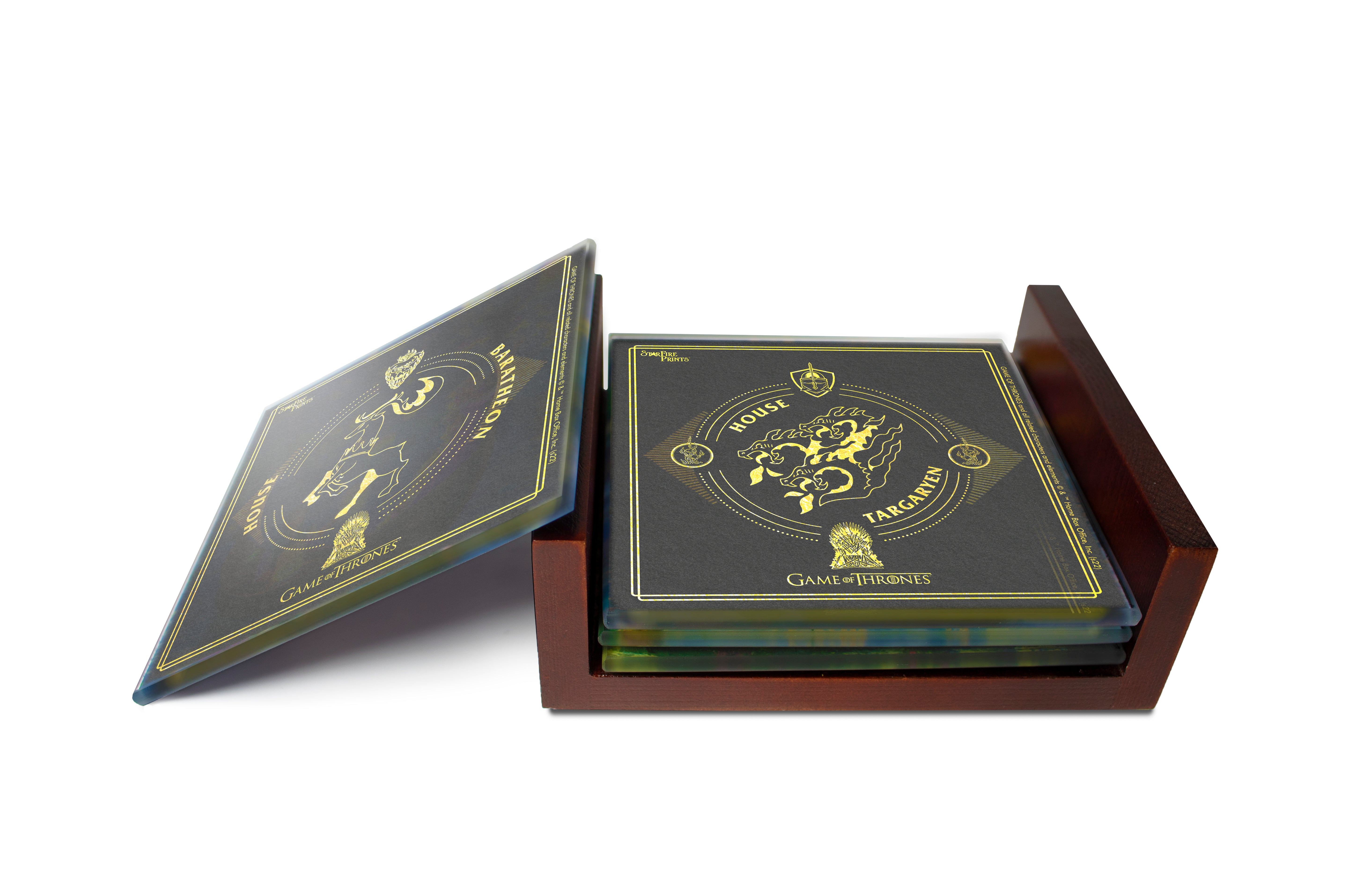 Game of Thrones (Gold Houses) StarFire Prints™ Glass Coaster Set of Four SPCSTR1260