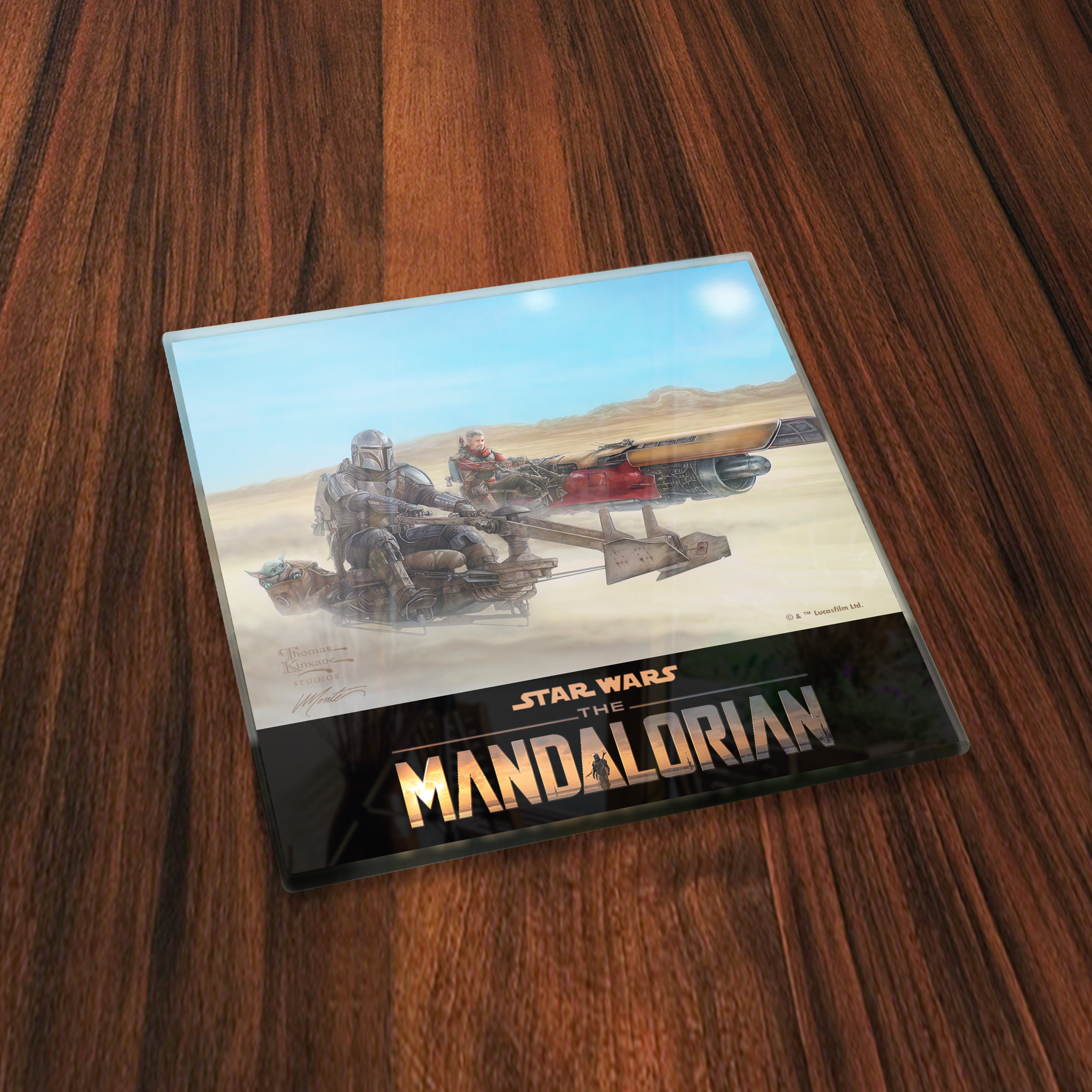 Star Wars (The Mandalorian - Collection 3) StarFire Prints™ Glass Coaster Set of Four SPCSTR1267