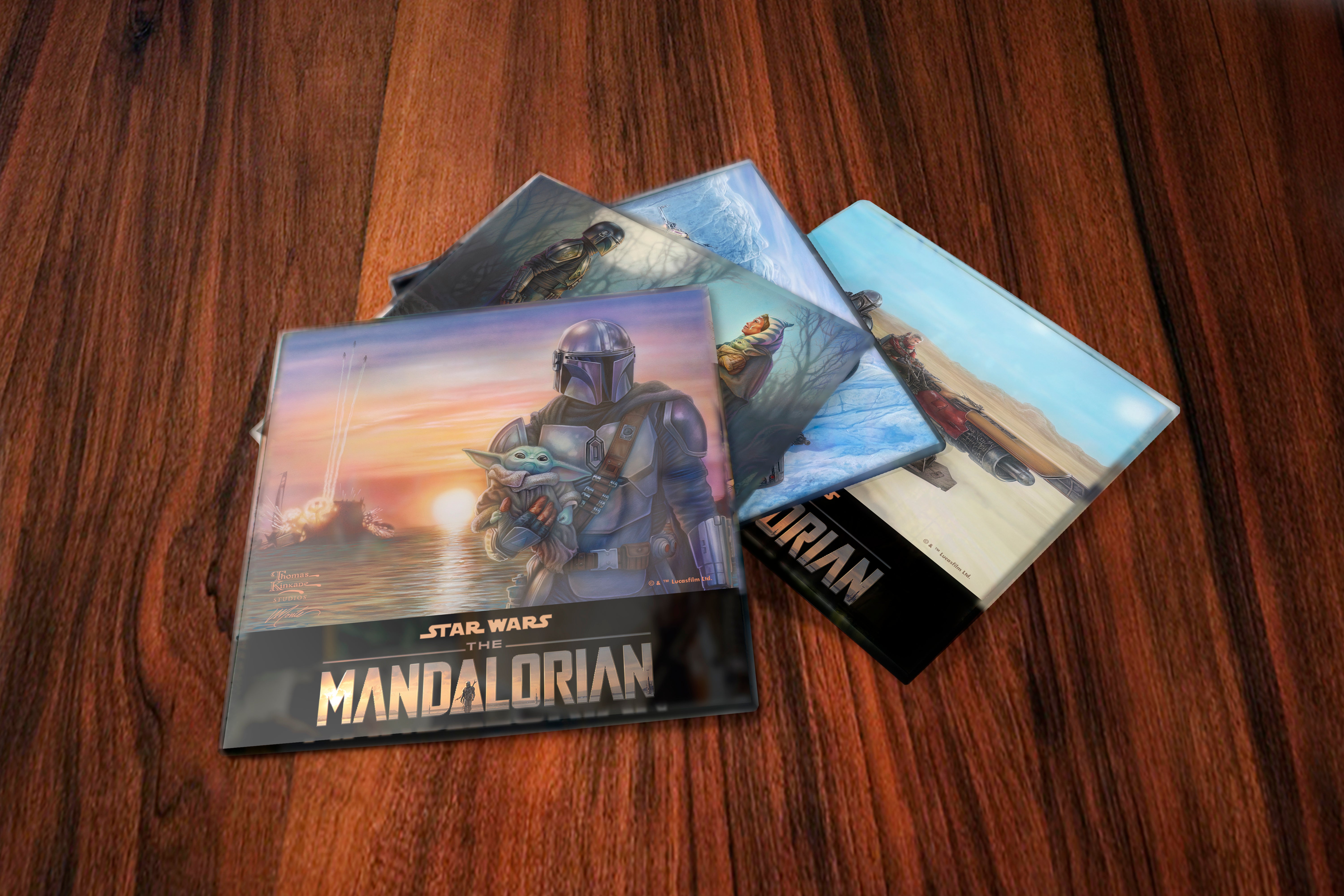 Star Wars (The Mandalorian - Collection 3) StarFire Prints™ Glass Coaster Set of Four SPCSTR1267