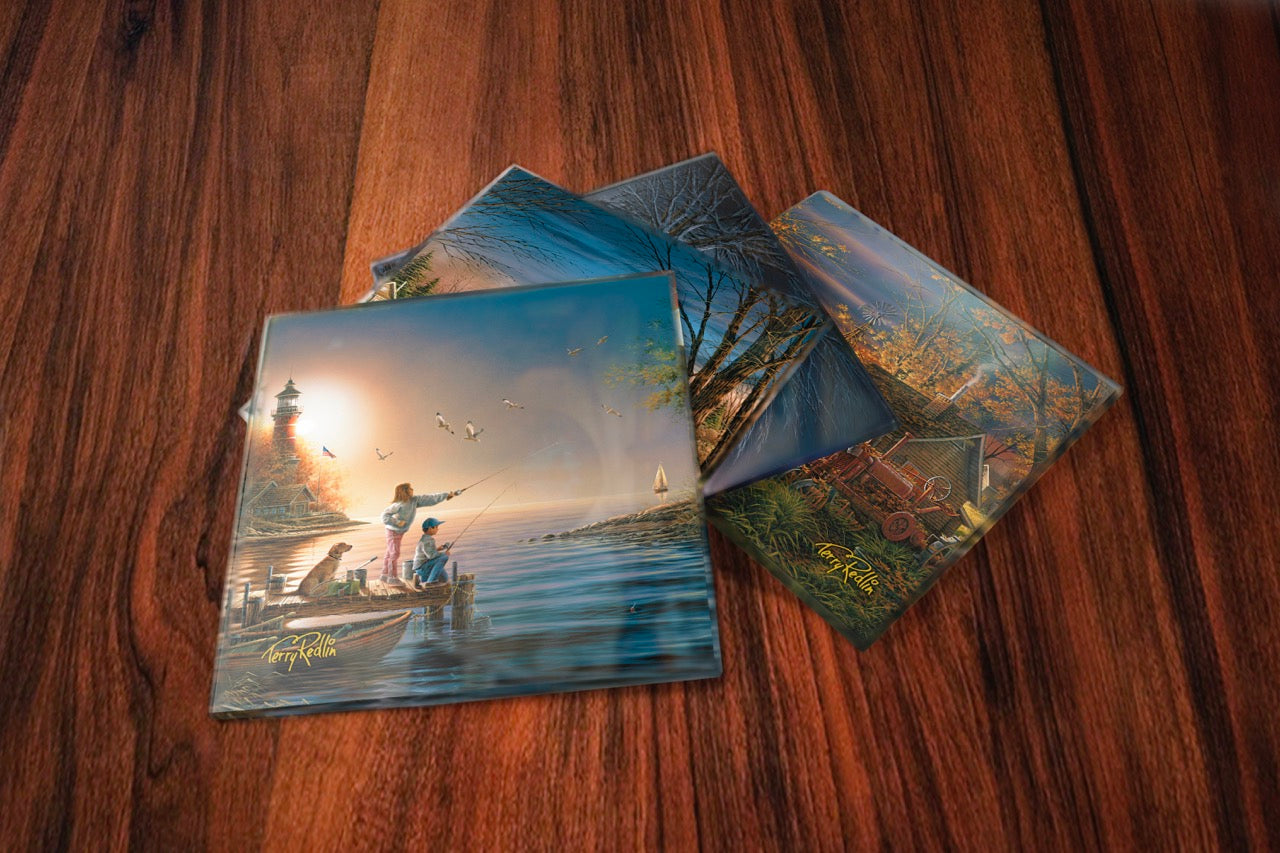 Wild Wings (Four Seasons) StarFire Prints™ Glass Coaster Set of Four SPCSTR1304