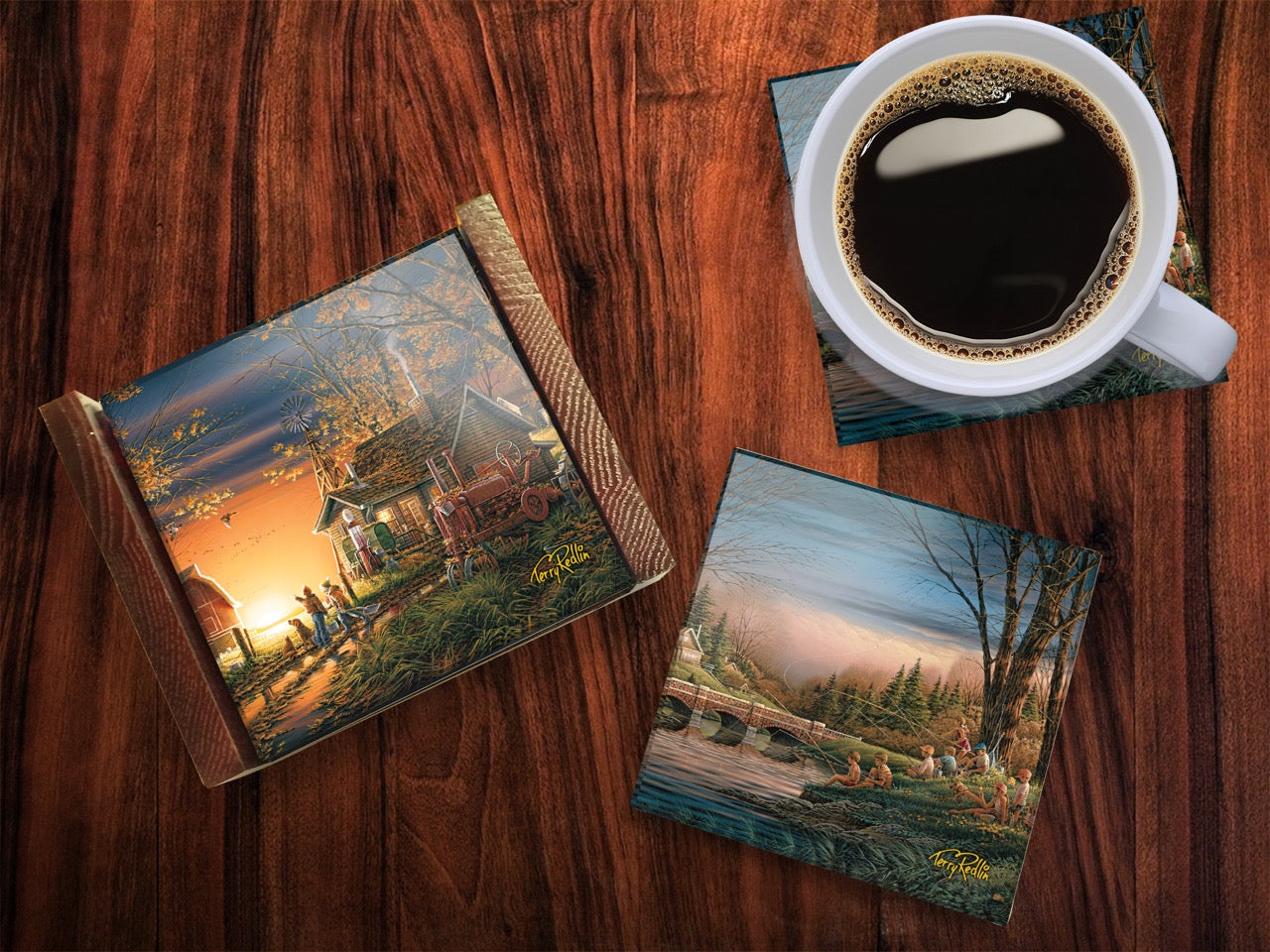 Wild Wings (Four Seasons) StarFire Prints™ Glass Coaster Set of Four SPCSTR1304