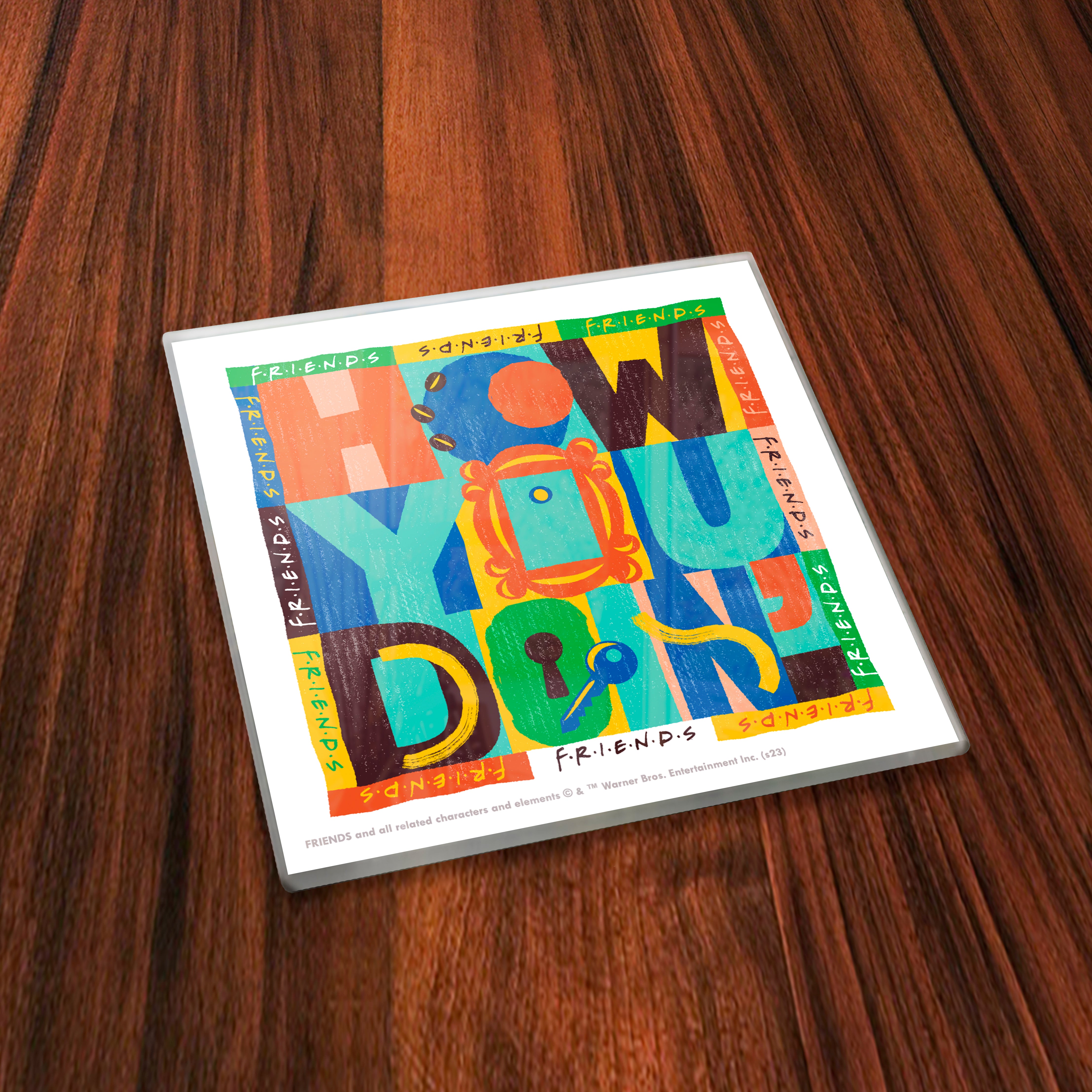 Friends: The Television Show (Vibrant Friendship) Starfire Prints™ Glass Coaster Set SPCSTR1305