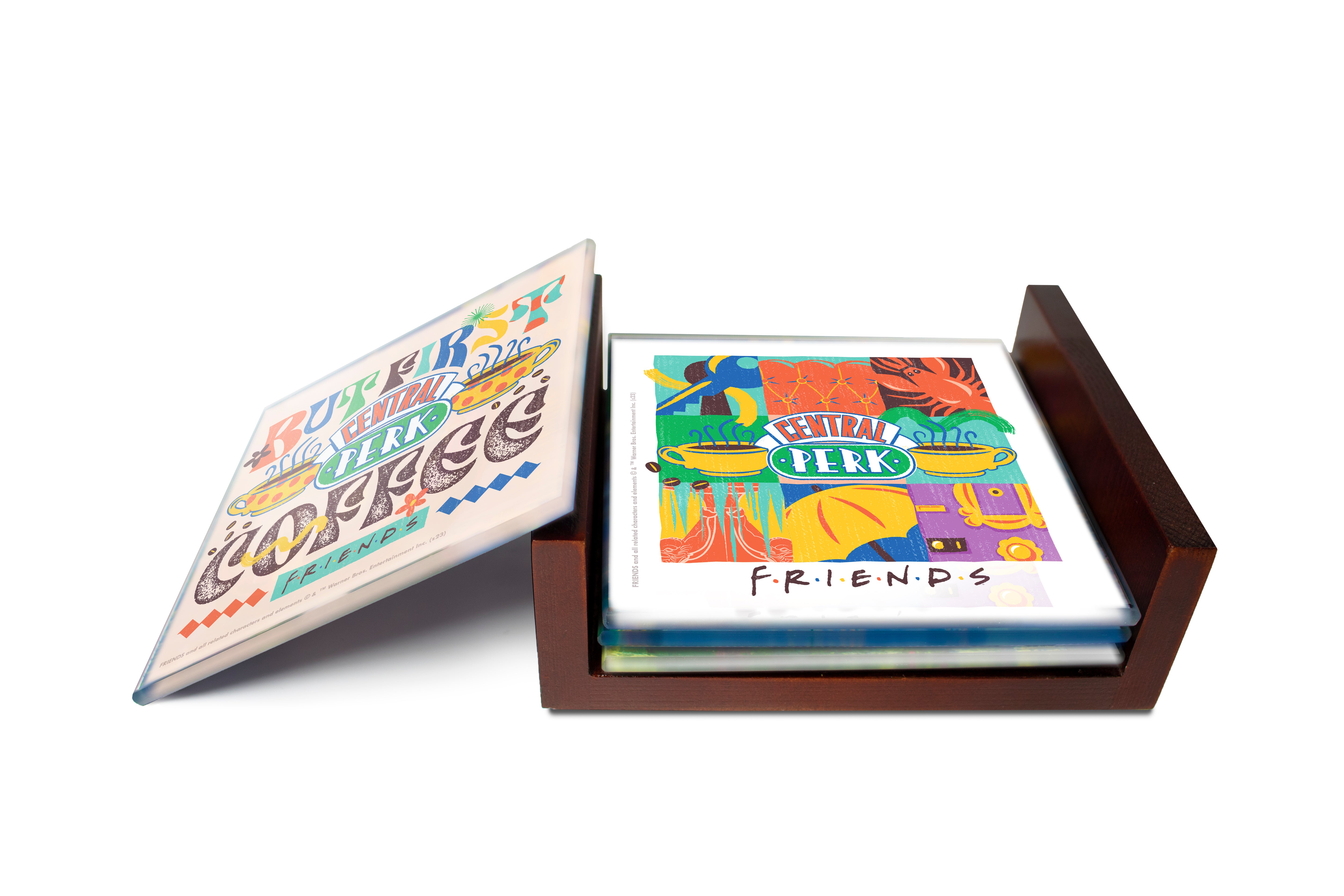 Friends: The Television Show (Vibrant Friendship) Starfire Prints™ Glass Coaster Set SPCSTR1305