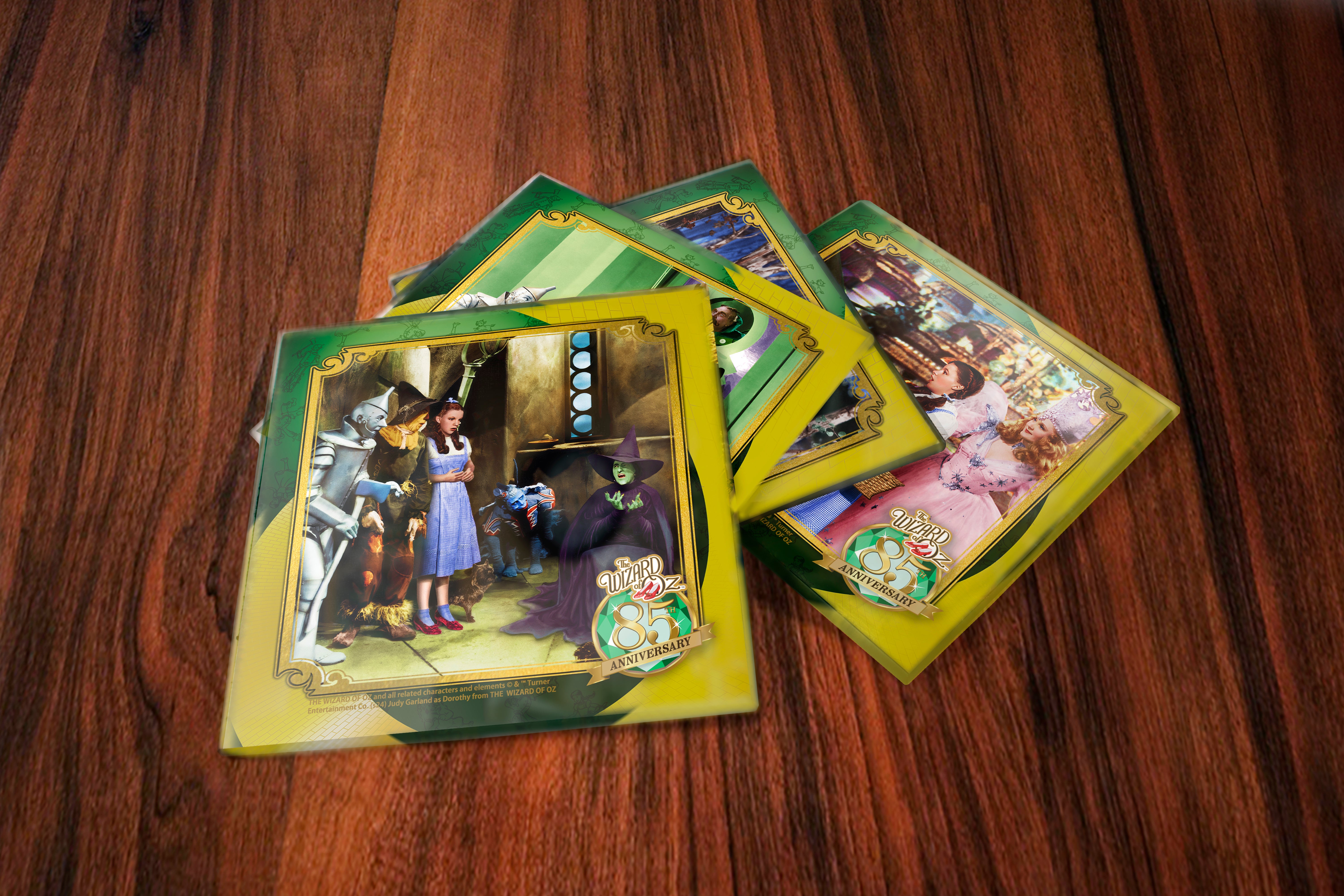 The Wizard of Oz 85th Anniversary (Iconic Scenes) Starfire Prints Glass Coaster Set SPCSTR1313