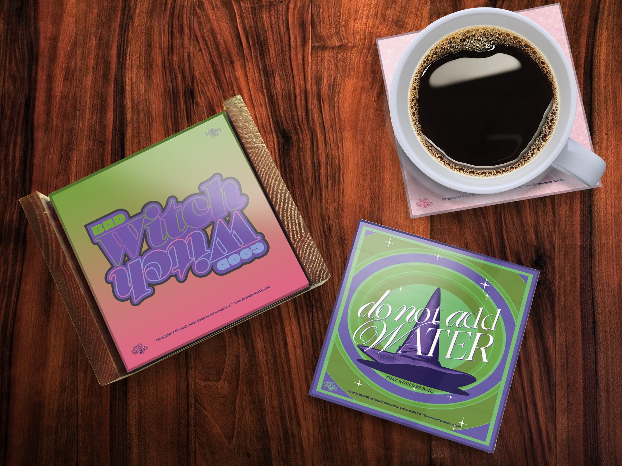 The Wizard of Oz (Good Witch V Bad Witch) Starfire Prints Glass Coaster Set SPCSTR1314