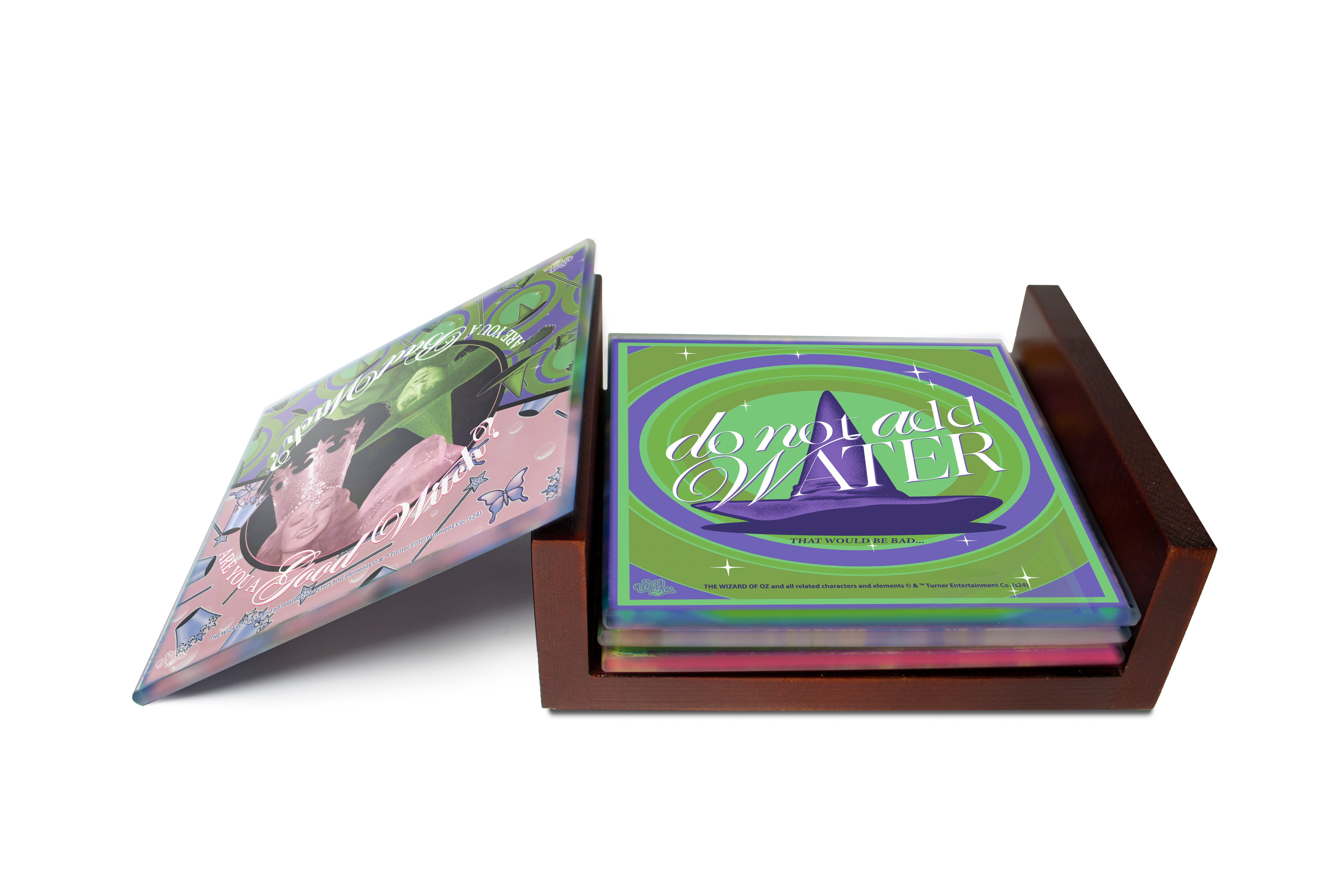 The Wizard of Oz (Good Witch V Bad Witch) Starfire Prints Glass Coaster Set SPCSTR1314