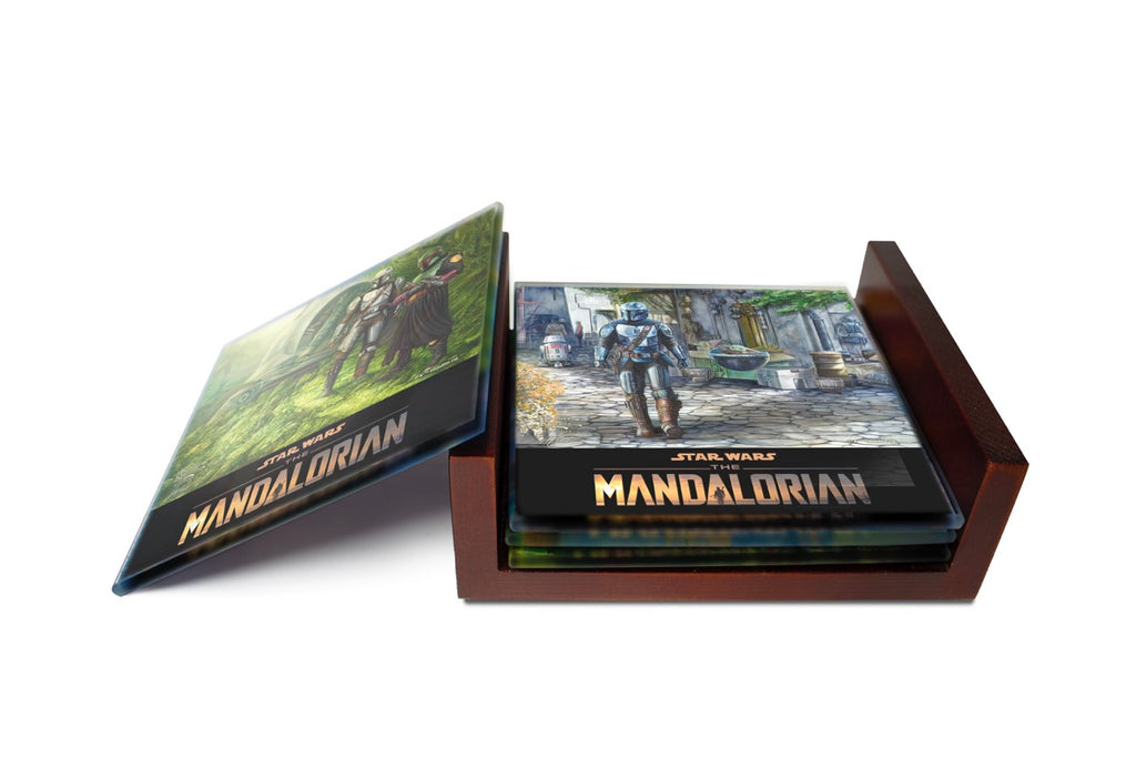 Star Wars (The Mandalorian™ Collection 4) StarFire Prints™ Glass Coaster Set of Four SPCSTR1317