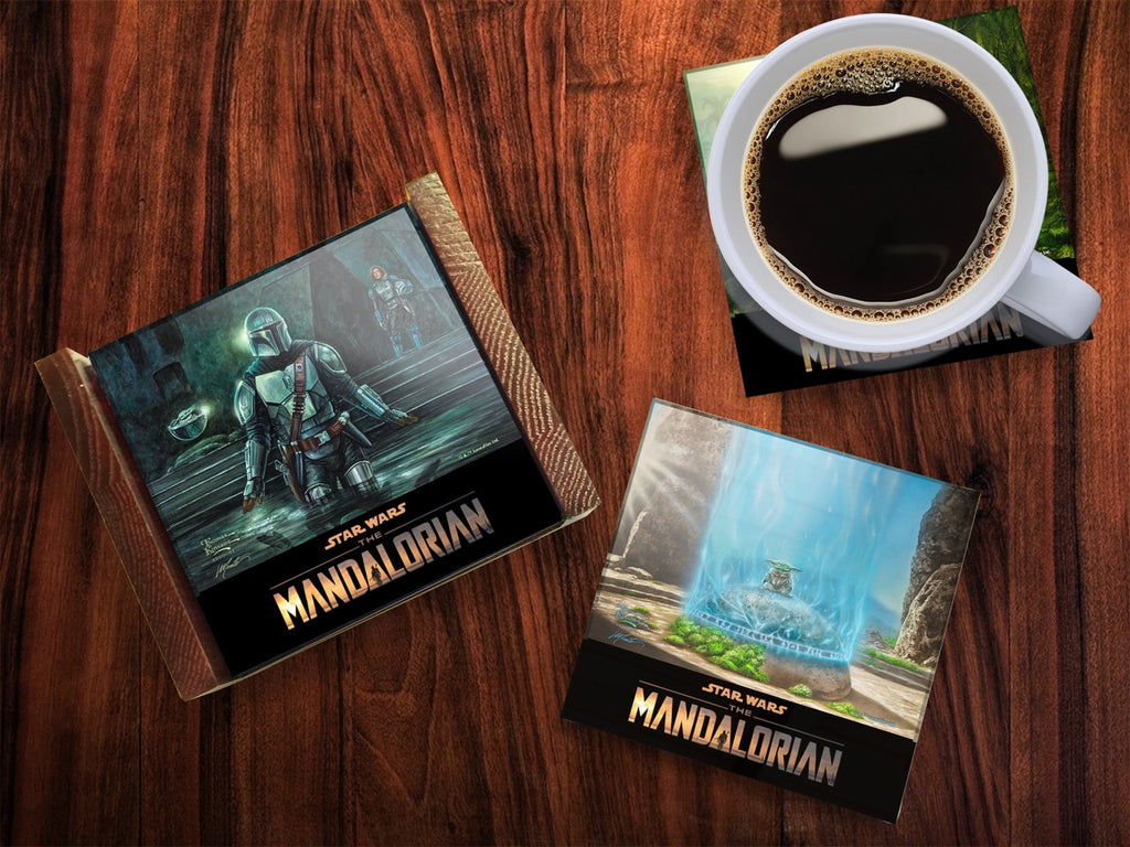 Star Wars (The Mandalorian™ Collection 4) StarFire Prints™ Glass Coaster Set of Four SPCSTR1317