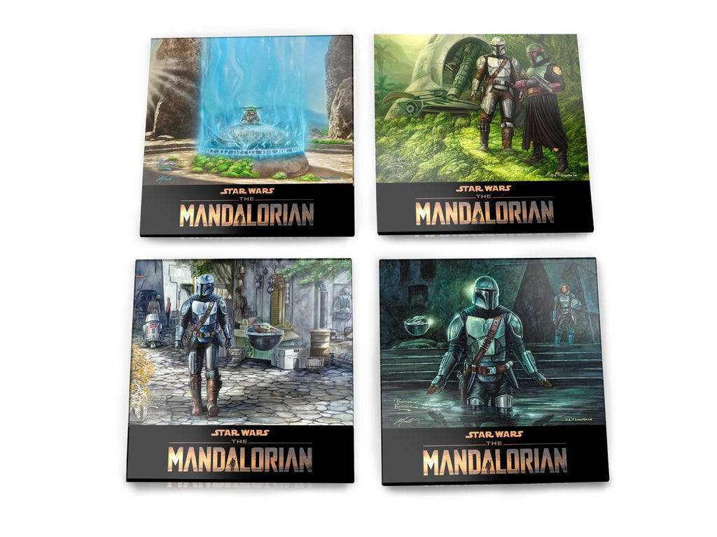 Star Wars (The Mandalorian™ Collection 4) StarFire Prints™ Glass Coaster Set of Four SPCSTR1317