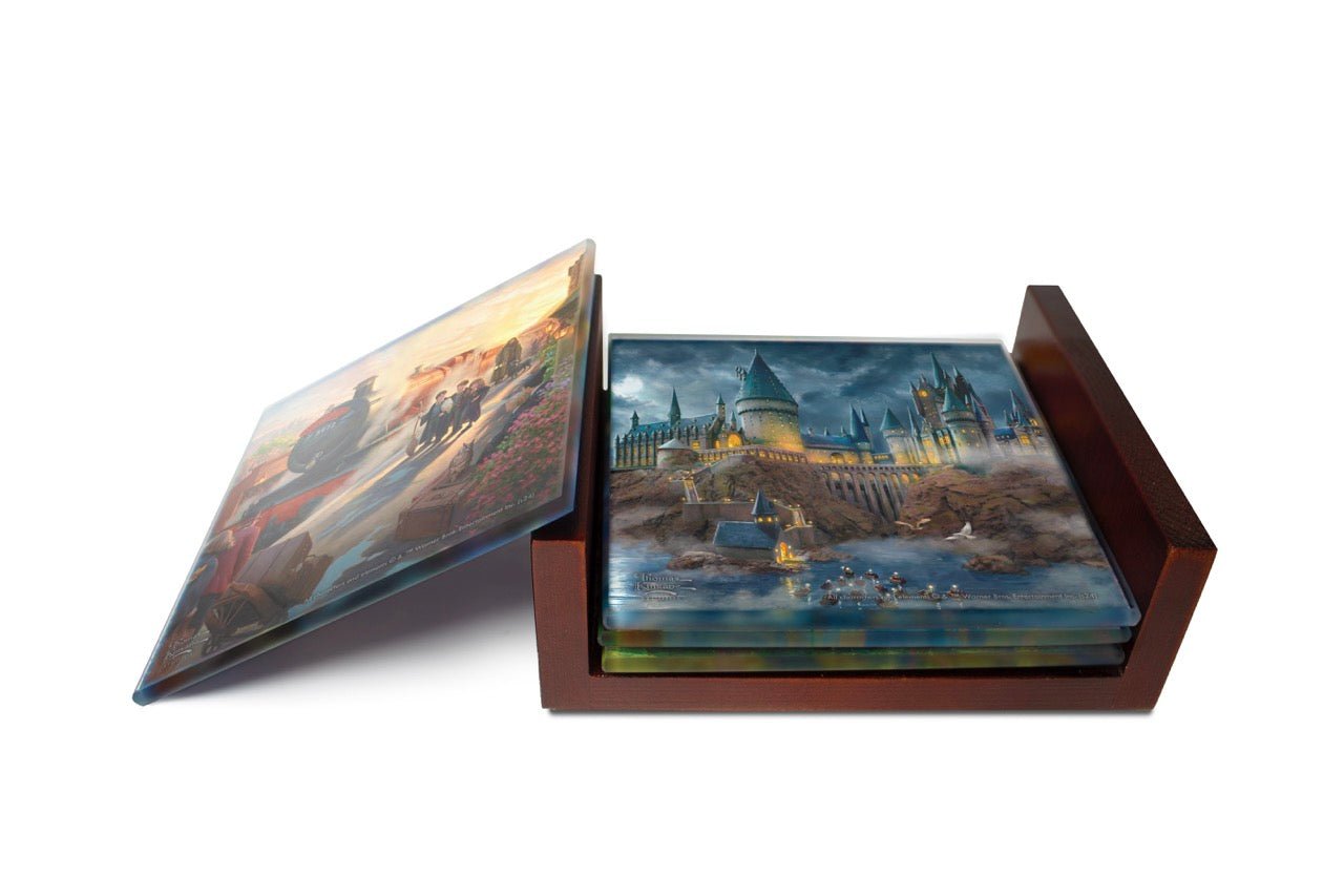 Harry Potter™ Thomas Kinkade Studios (Collection #1) StarFire Prints Glass Coaster Set SPCSTR1325