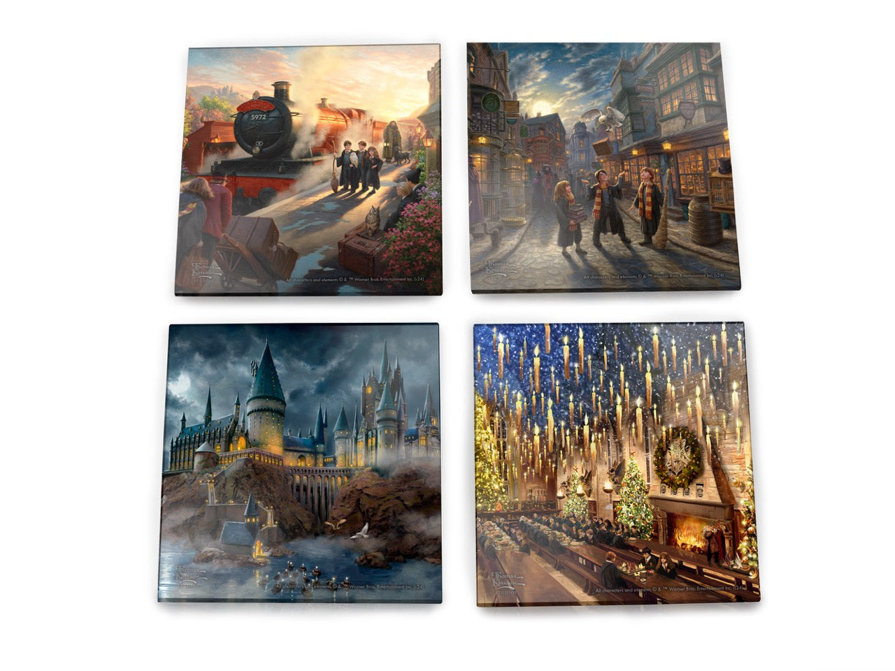 Harry Potter™ Thomas Kinkade Studios (Collection #1) StarFire Prints Glass Coaster Set SPCSTR1325