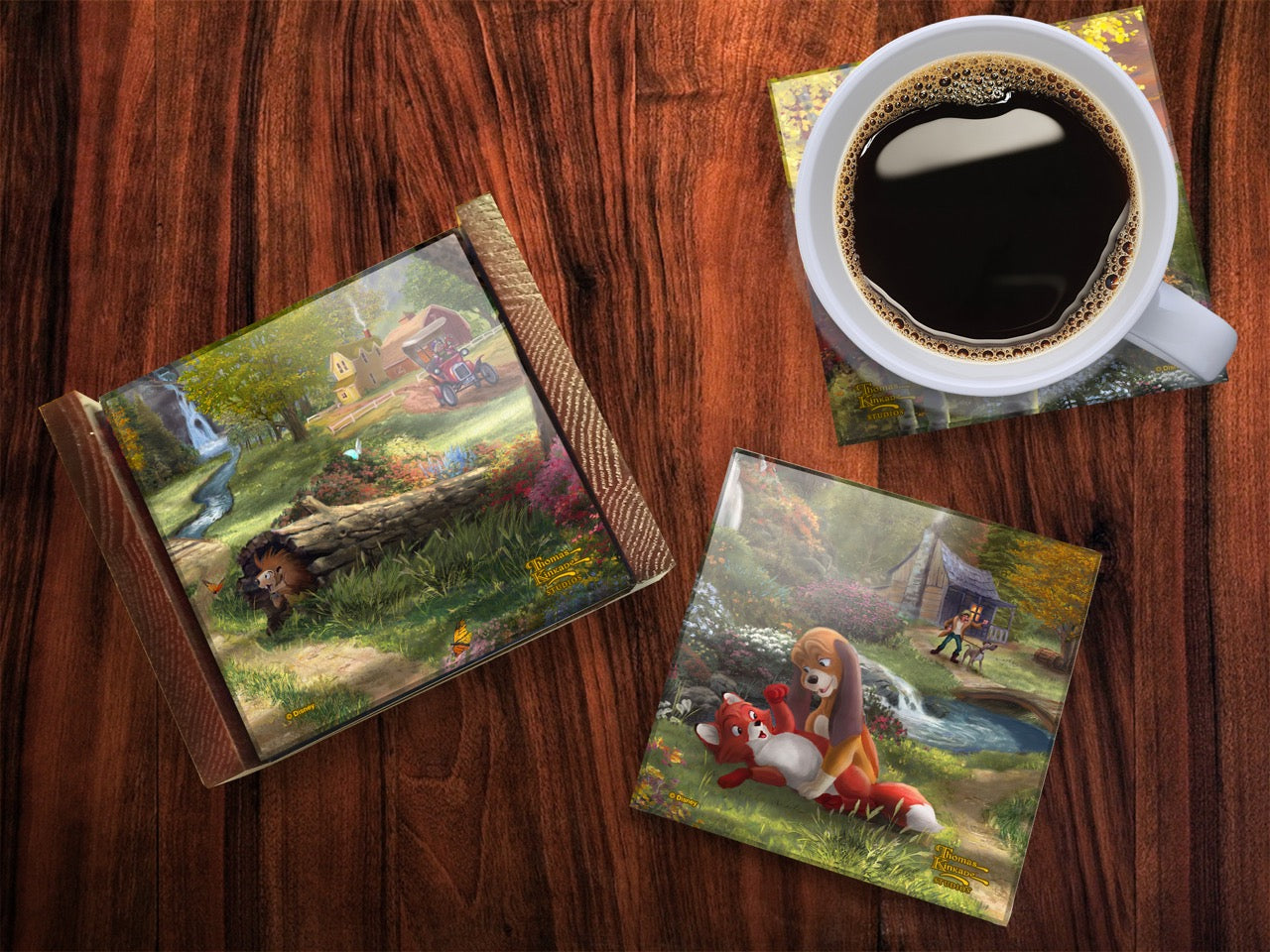 Disney (The Fox and the Hound – Forever Friends) StarFire Prints™ Glass Coaster Set SPCSTR1346