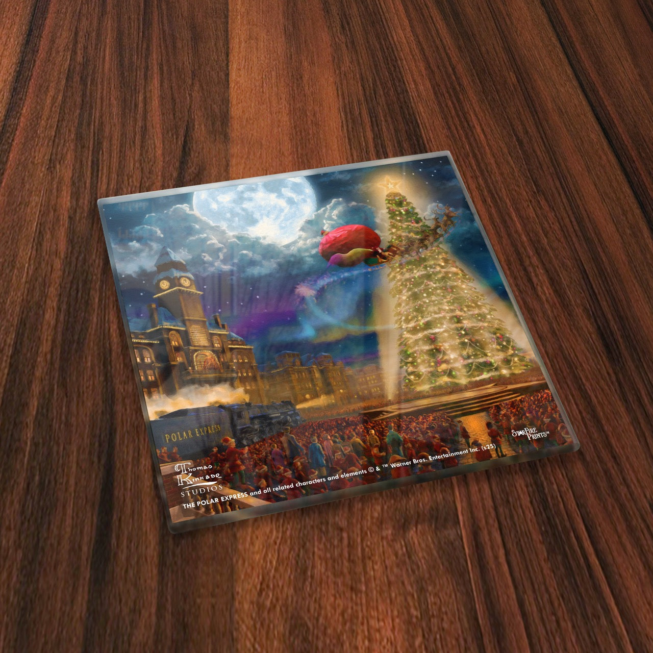Thomas Kinkade Studios (Warner Bros. – Holiday Collection) StarFire Prints™ Glass Coaster Set SPCSTR1354