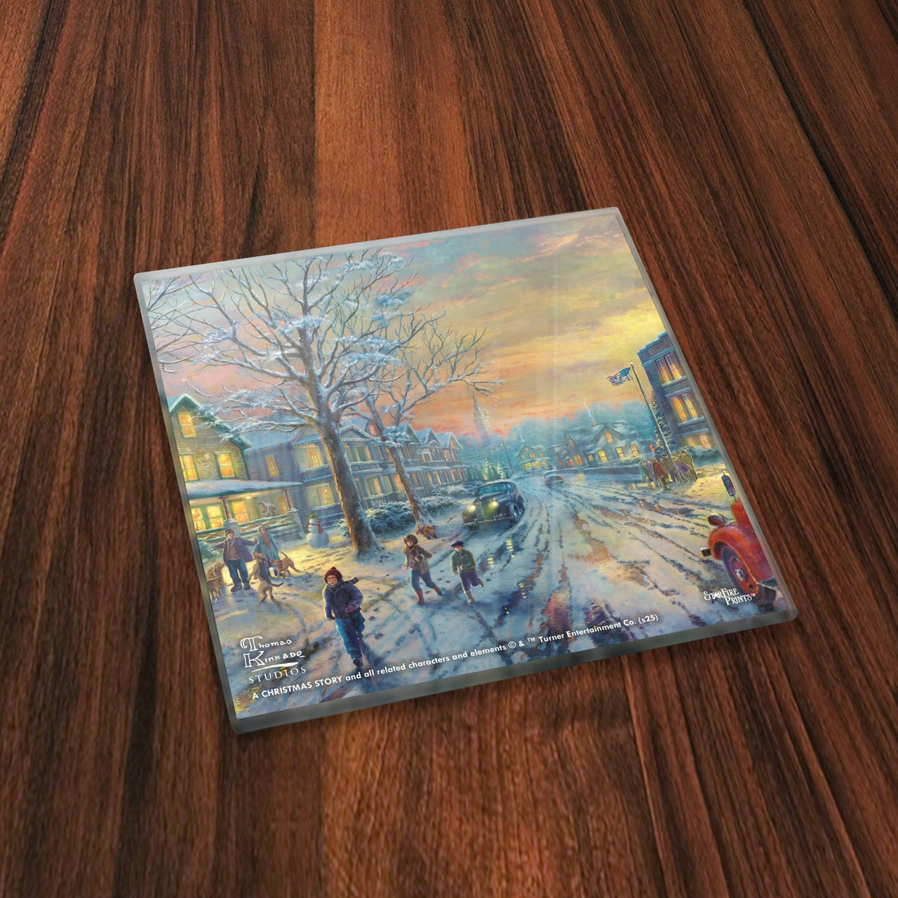 Thomas Kinkade Studios (Warner Bros. – Holiday Collection) StarFire Prints™ Glass Coaster Set SPCSTR1354