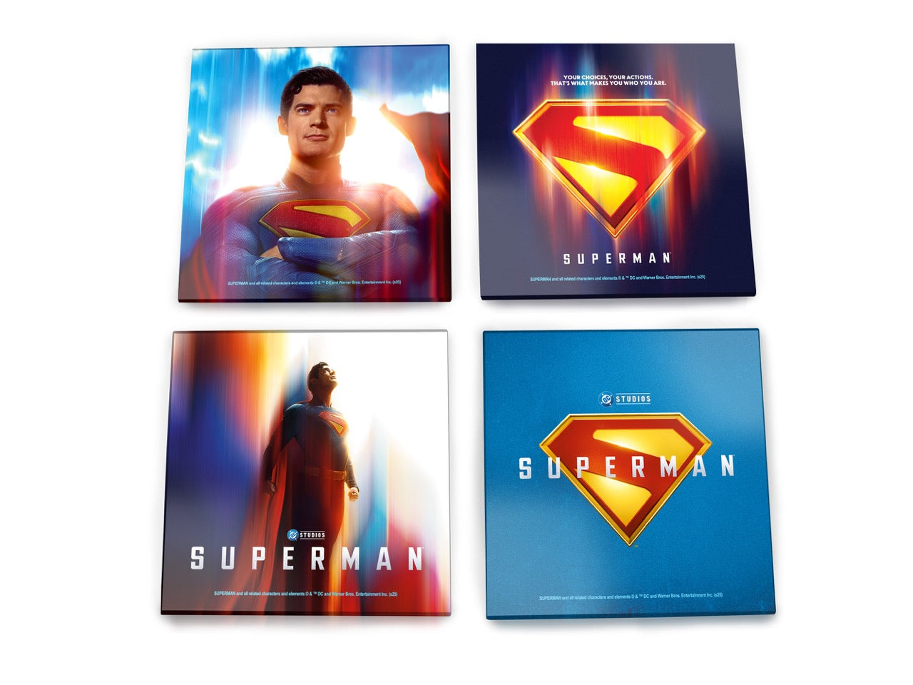 Superman (2025) (Genesis) StarFire Prints™ Glass Coaster Set SPCSTR1355