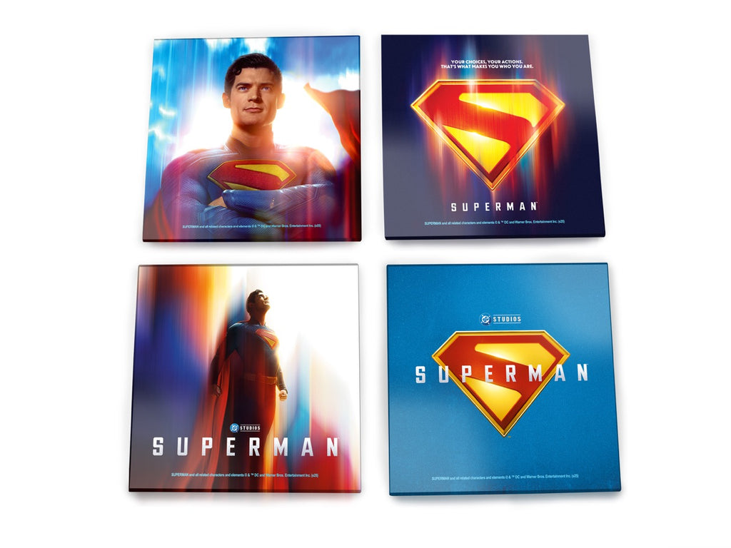 Superman (2025) (Genesis) StarFire Prints™ Glass Coaster Set SPCSTR1355