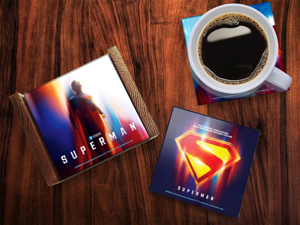 Superman (2025) (Genesis) StarFire Prints™ Glass Coaster Set SPCSTR1355