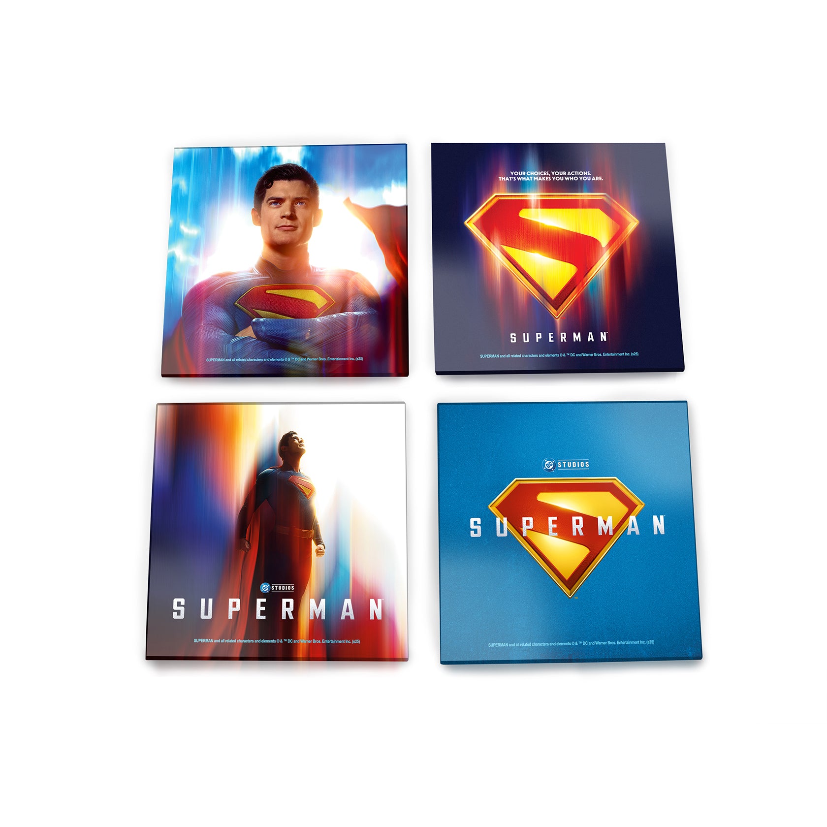 Superman (2025) (Genesis) StarFire Prints™ Glass Coaster Set SPCSTR1355