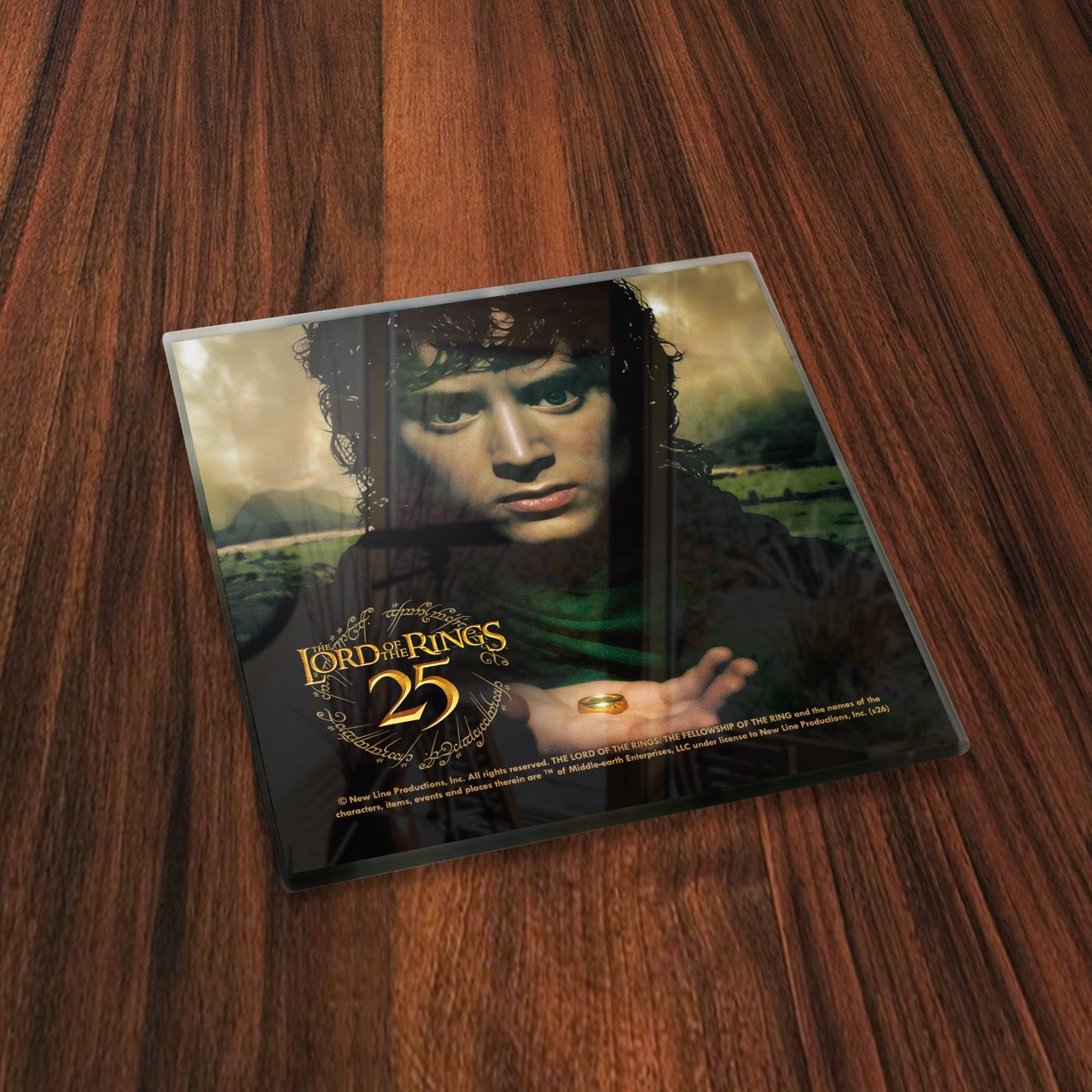 The Lord of the Rings: The Fellowship of the Ring 25th Anniversary (Shadows of Mordor) StarFire Prints™ Glass Coaster Set SPCSTR1359