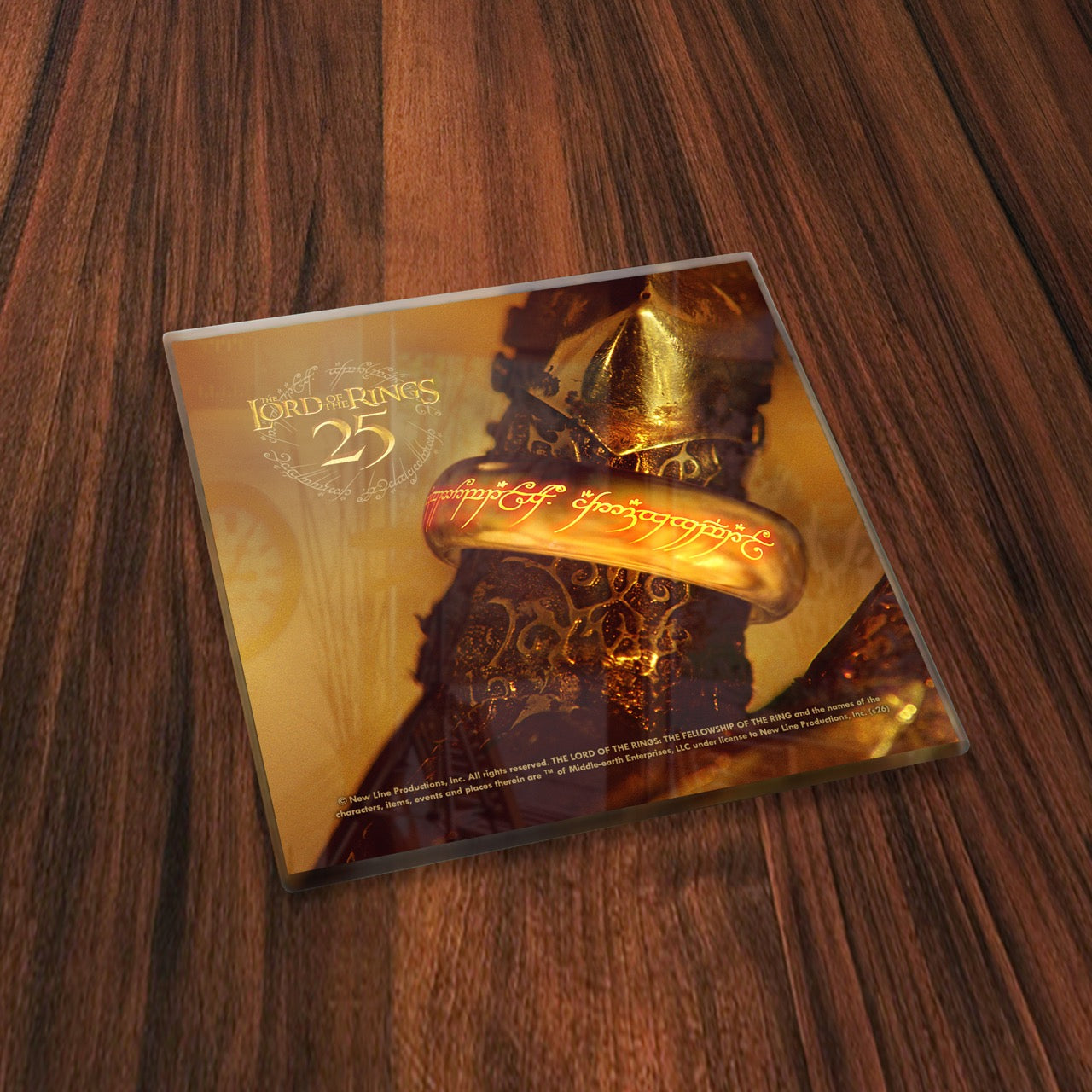 The Lord of the Rings: The Fellowship of the Ring 25th Anniversary (Shadows of Mordor) StarFire Prints™ Glass Coaster Set SPCSTR1359