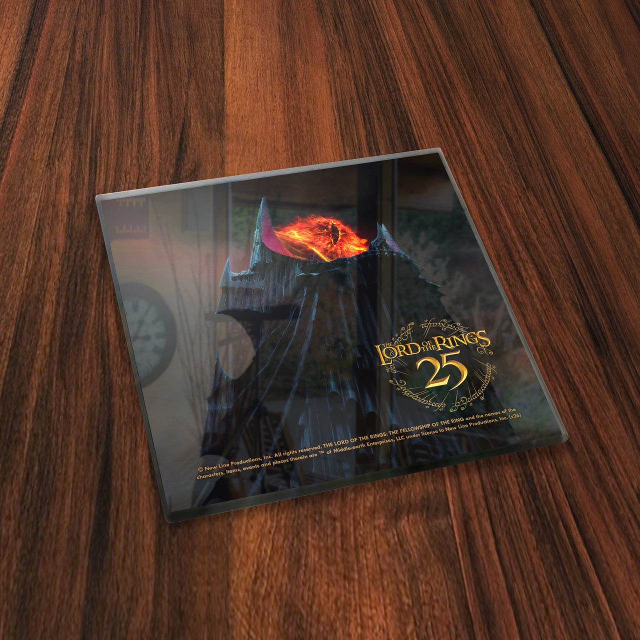 The Lord of the Rings: The Fellowship of the Ring 25th Anniversary (Shadows of Mordor) StarFire Prints™ Glass Coaster Set SPCSTR1359