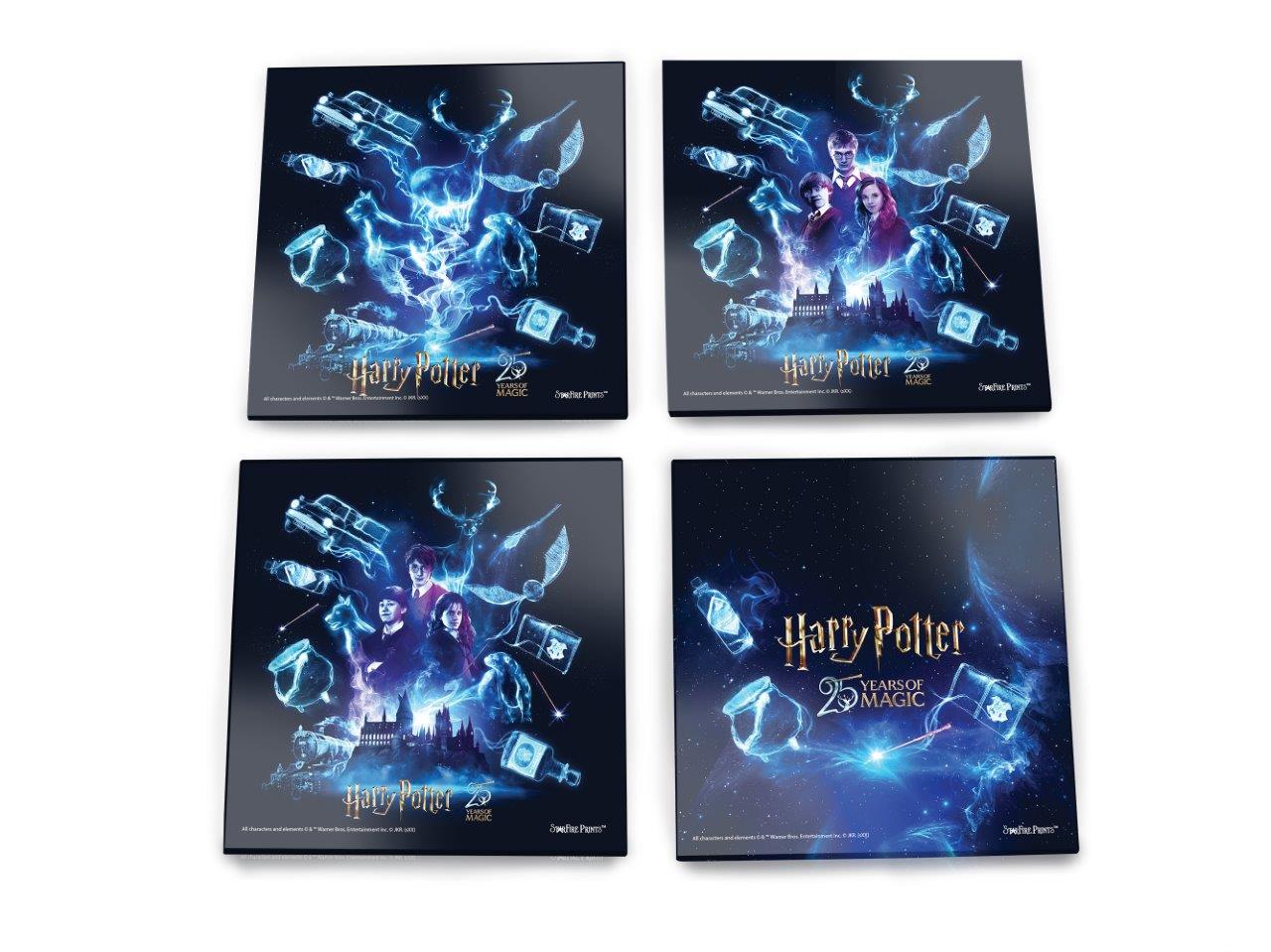 Harry Potter (25 Years of Magic) StarFire Prints™ Glass Coaster Set SPCSTR1361