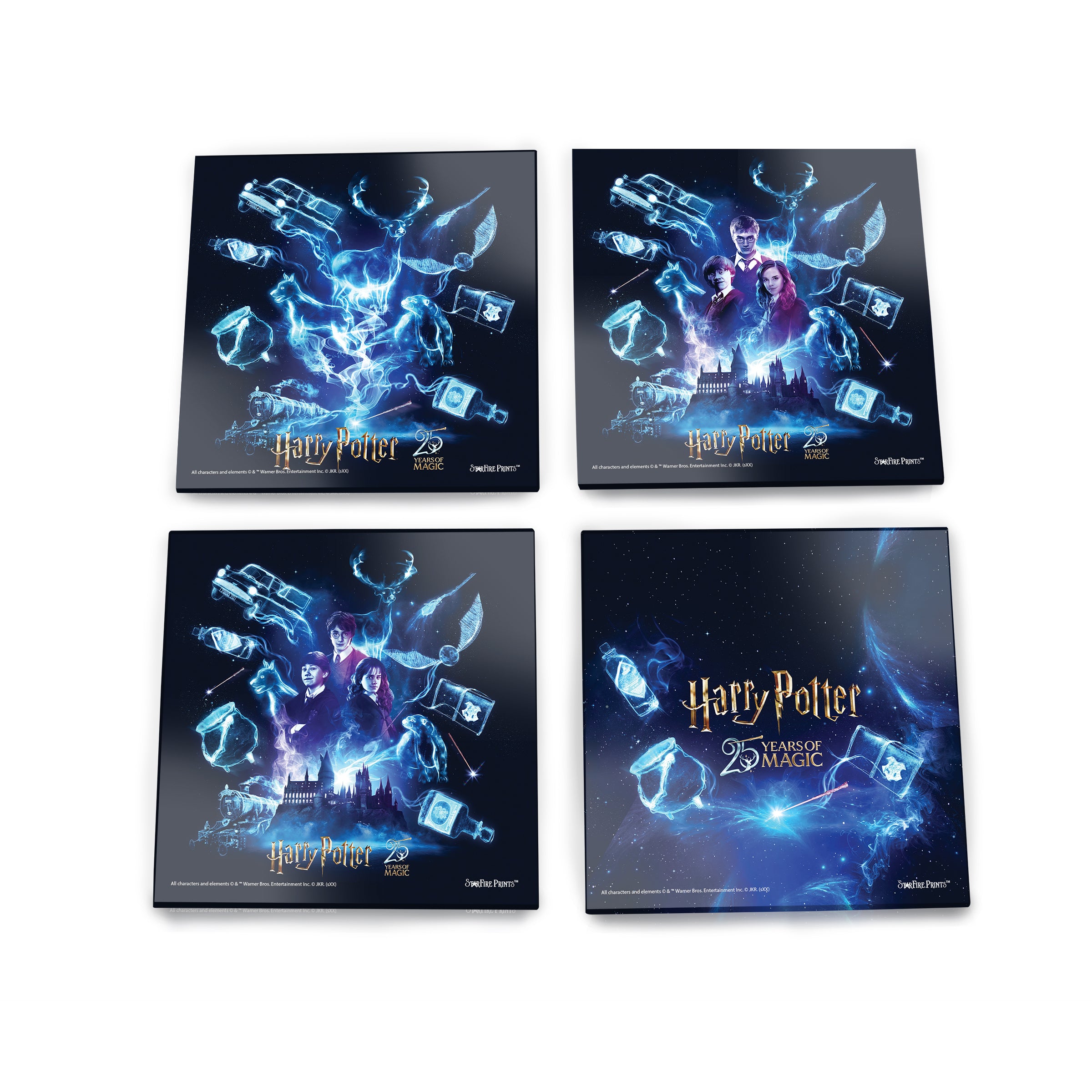 Harry Potter (25 Years of Magic) StarFire Prints™ Glass Coaster Set SPCSTR1361