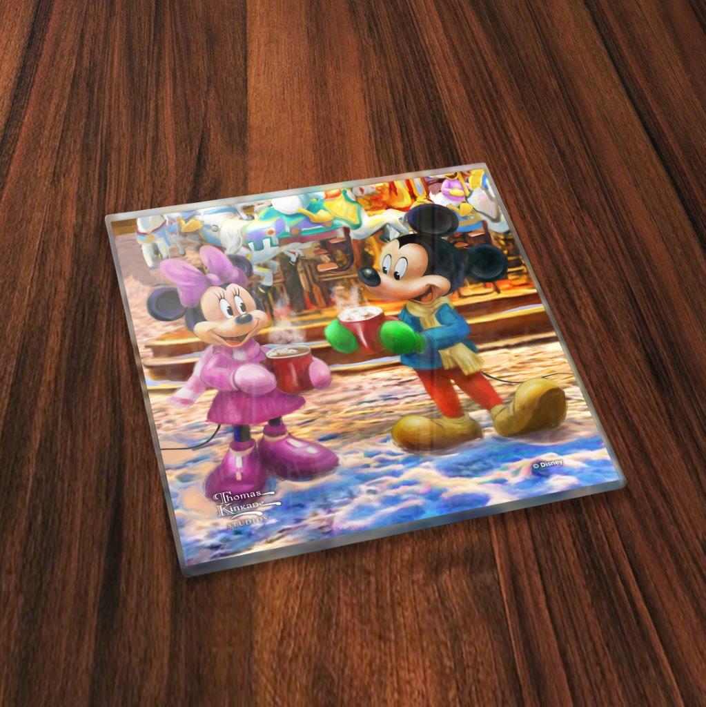 Disney (Mickey & Minnie Christmas Market) StarFire Prints™ Glass Coaster Set SPCSTR1363