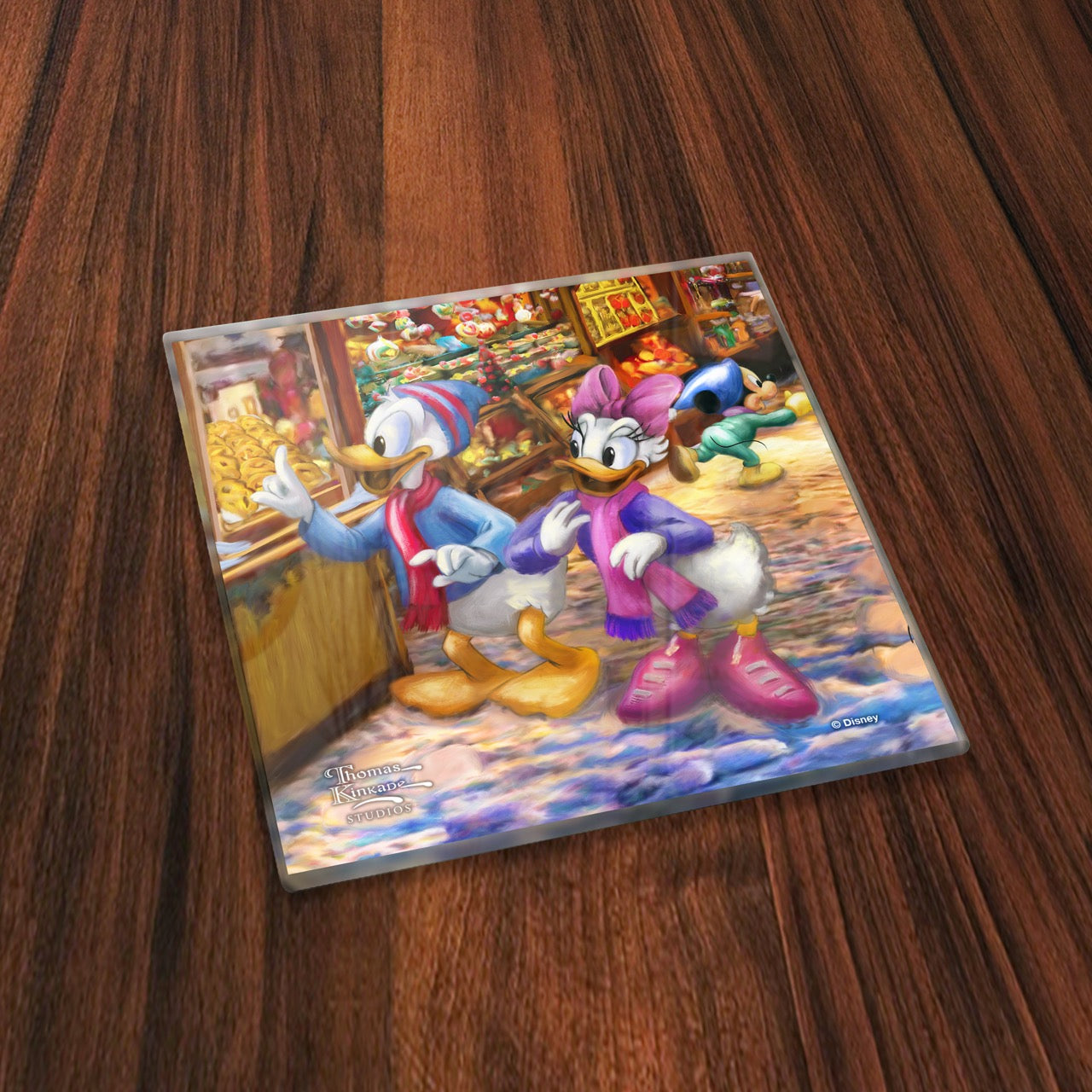 Disney (Mickey & Minnie Christmas Market) StarFire Prints™ Glass Coaster Set SPCSTR1363