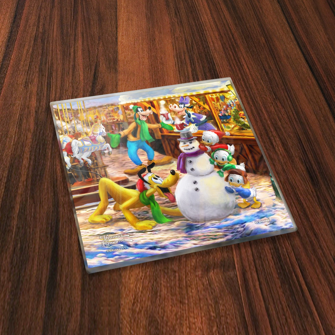 Disney (Mickey & Minnie Christmas Market) StarFire Prints™ Glass Coaster Set SPCSTR1363