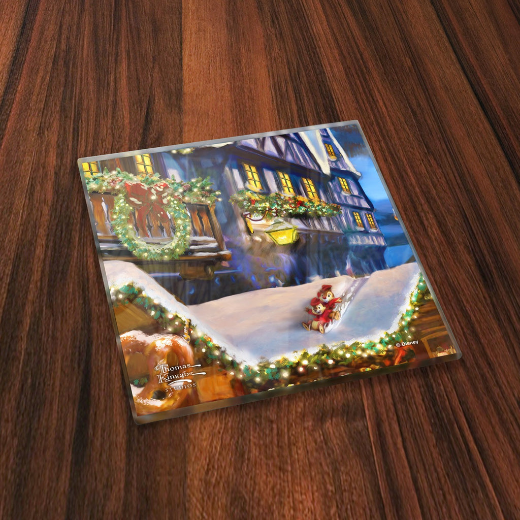 Disney (Mickey & Minnie Christmas Market) StarFire Prints™ Glass Coaster Set SPCSTR1363