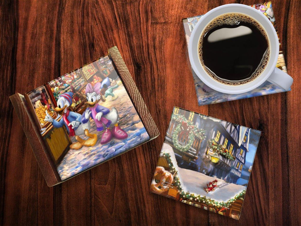Disney (Mickey & Minnie Christmas Market) StarFire Prints™ Glass Coaster Set SPCSTR1363