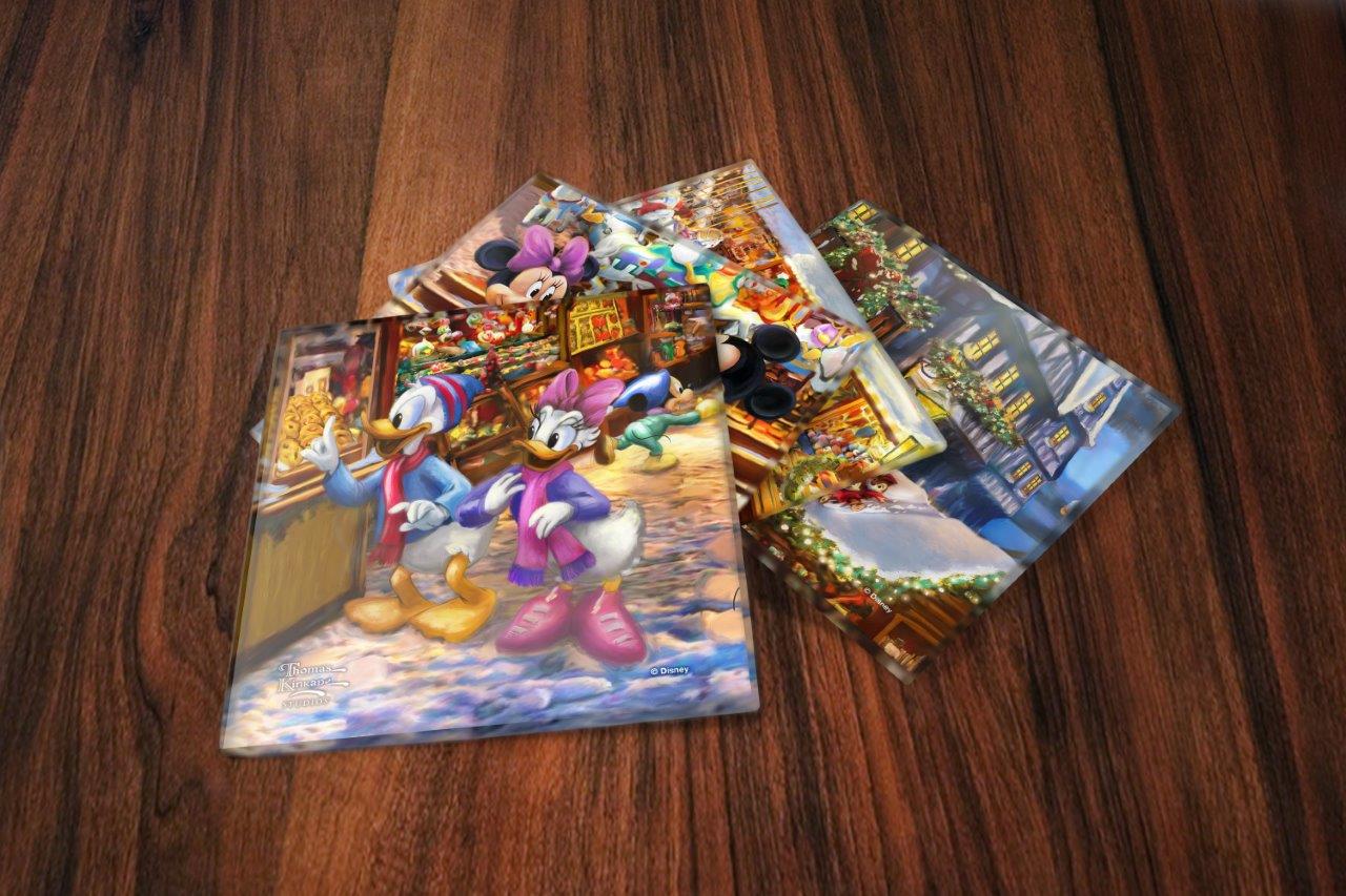 Disney (Mickey & Minnie Christmas Market) StarFire Prints™ Glass Coaster Set SPCSTR1363
